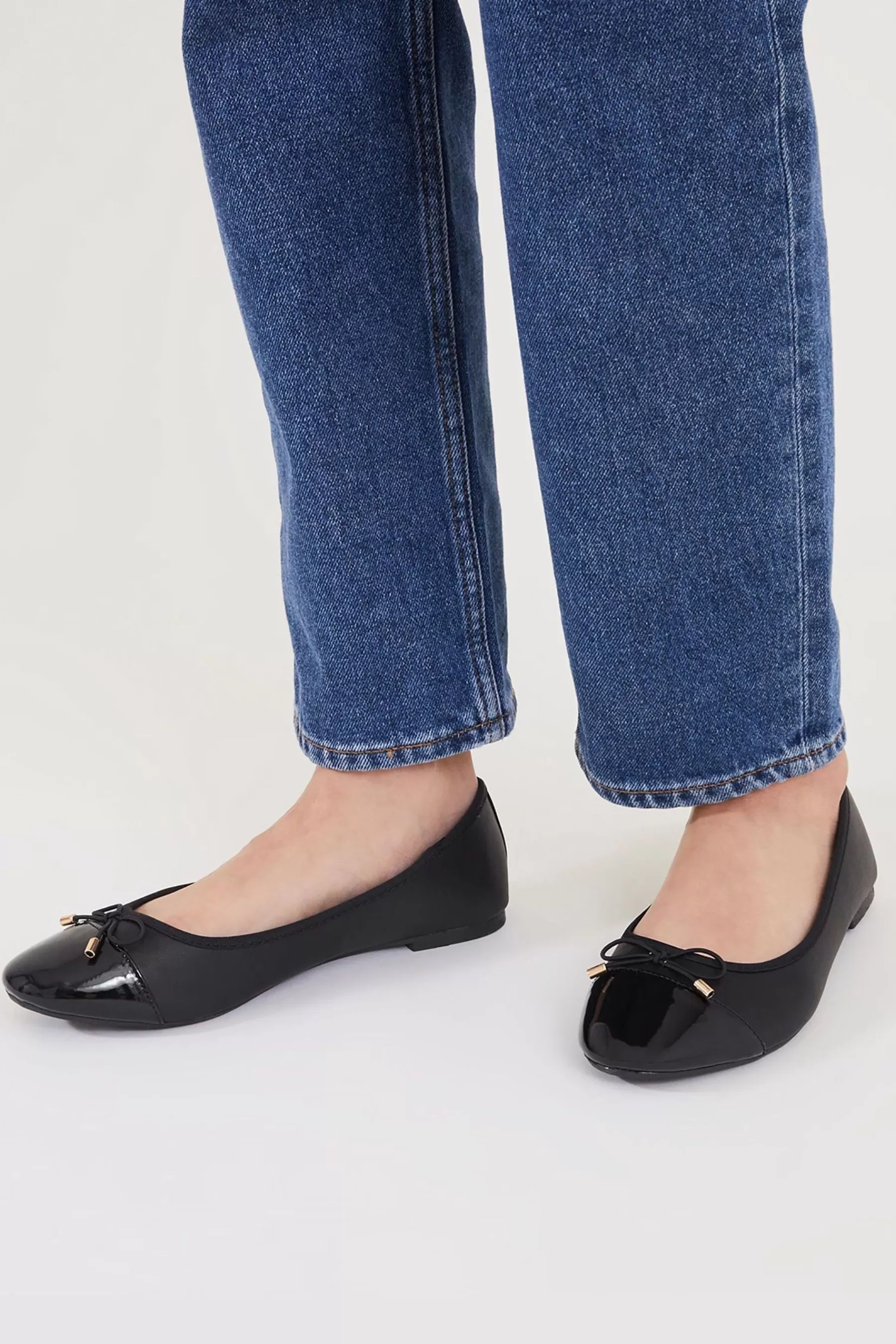 Accessorize Flat- Bow Detail Ballerina Flats Black