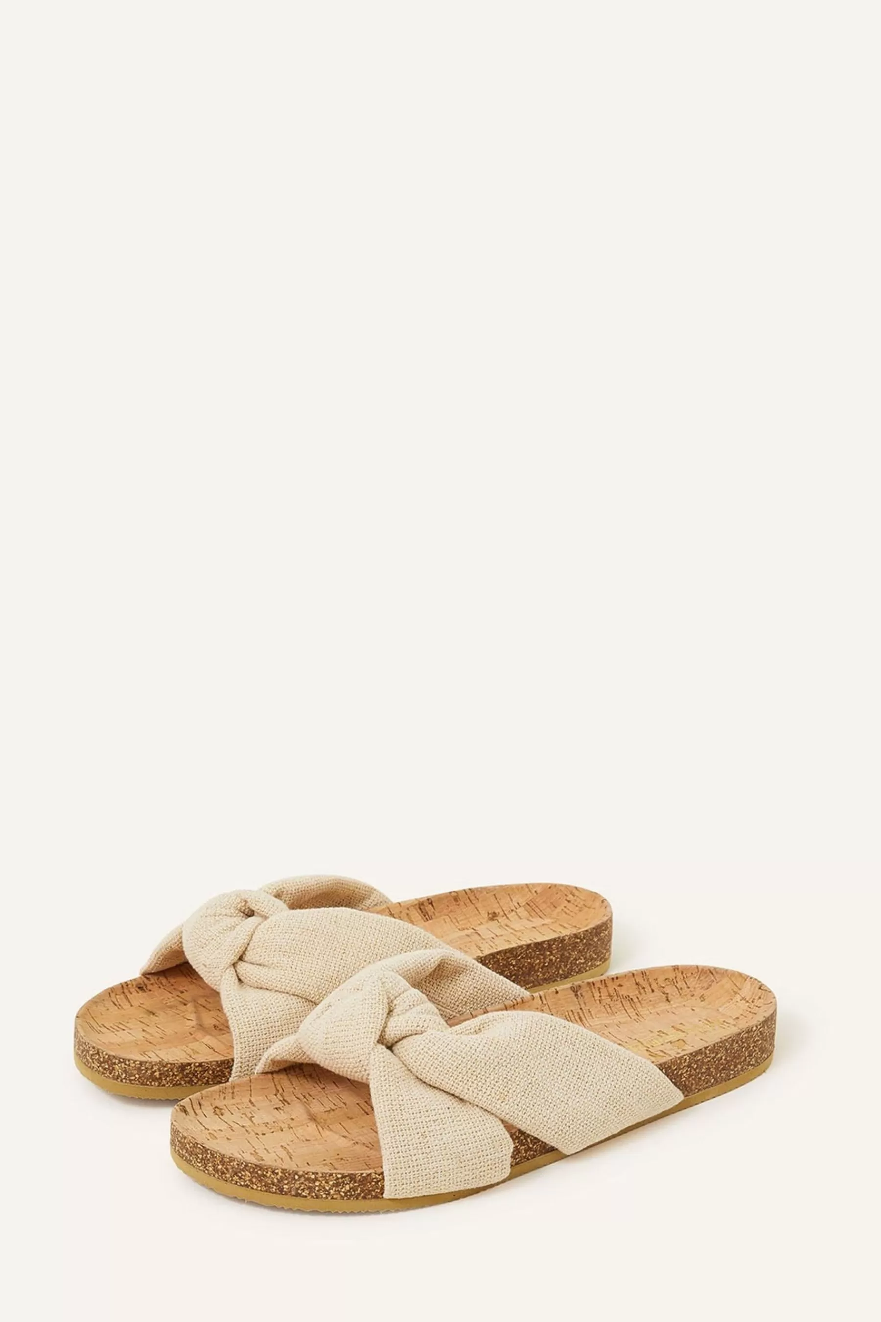 Accessorize Sandals | Knotted Footbed Sandals Natural