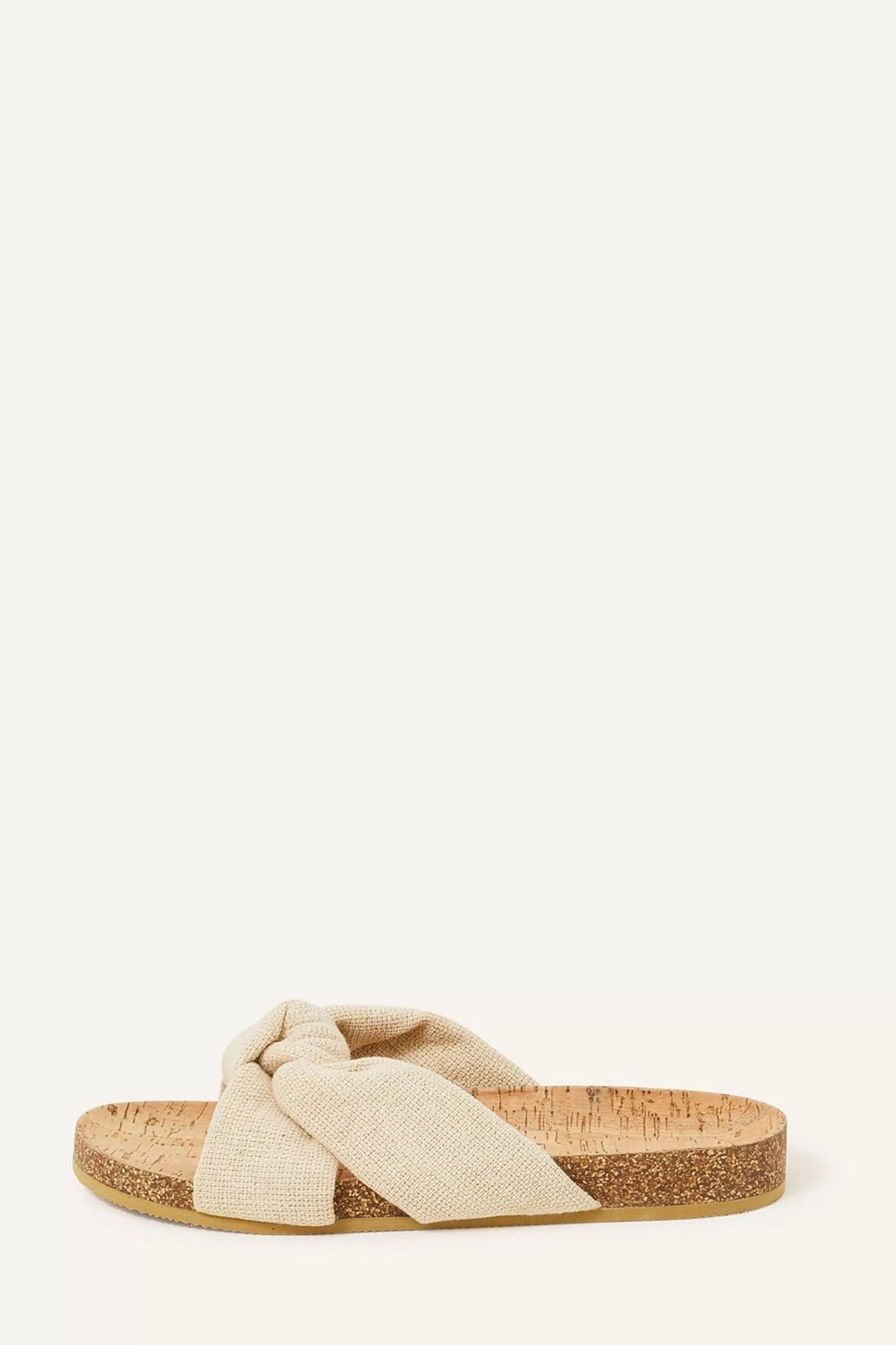 Accessorize Sandals | Knotted Footbed Sandals Natural