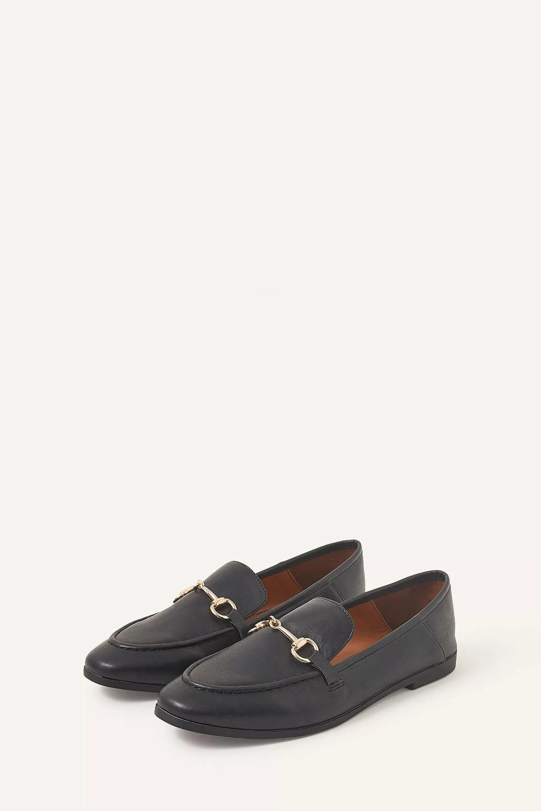 Accessorize Flat- Metal Bar Loafers Black