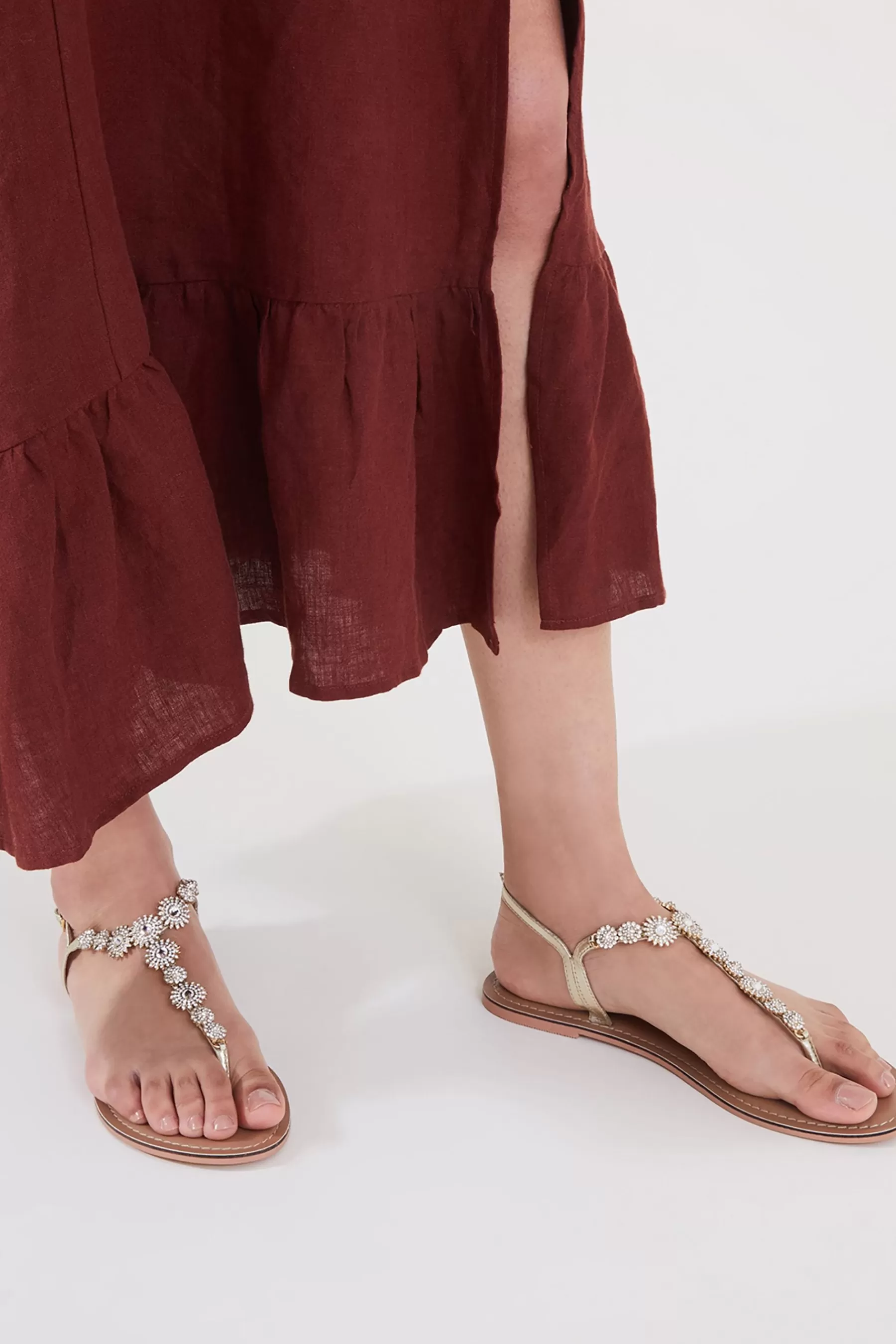 Accessorize Sandals | Rome Sparkle Sandals Gold