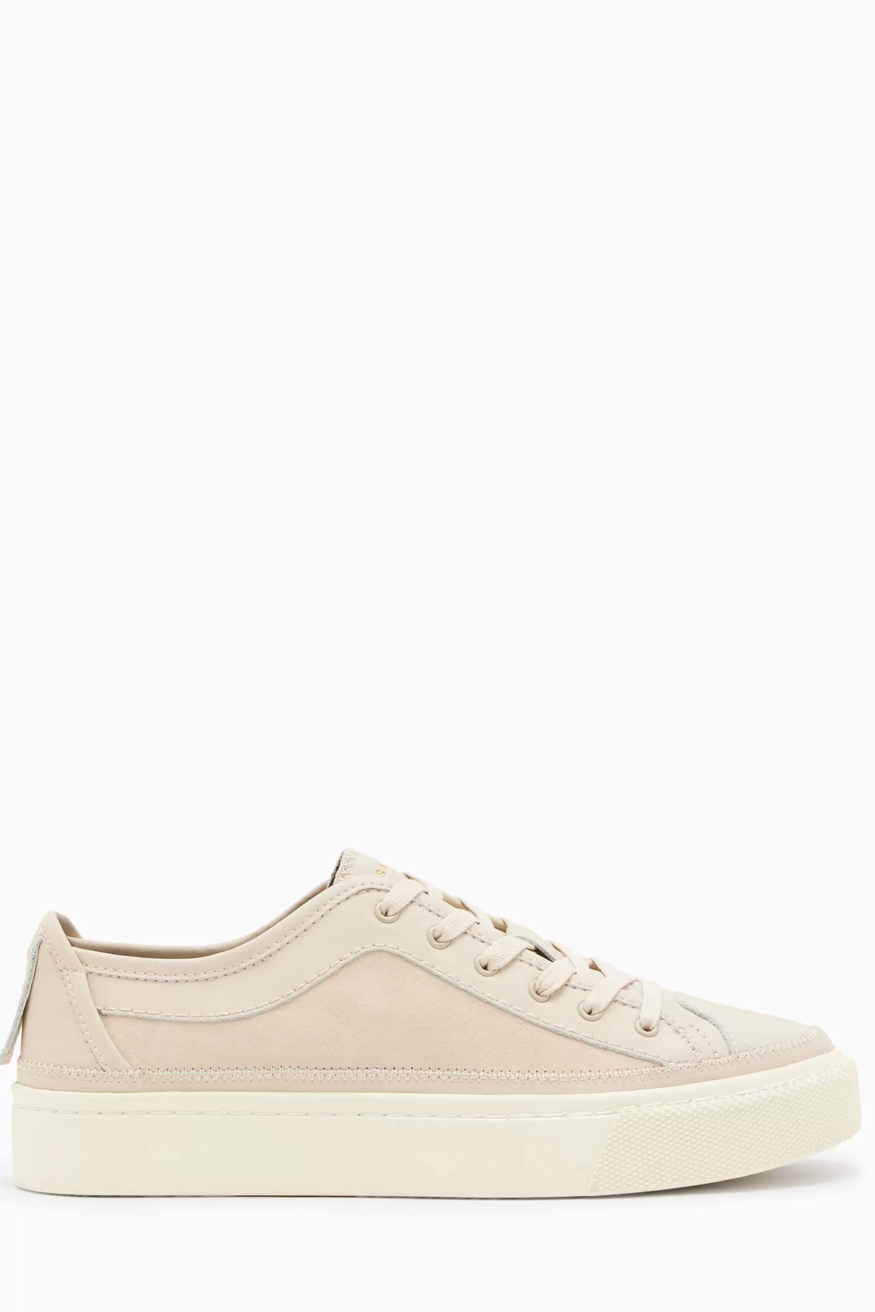 All Saints Flat-Allsaints Milla Suede Sneakers Pink