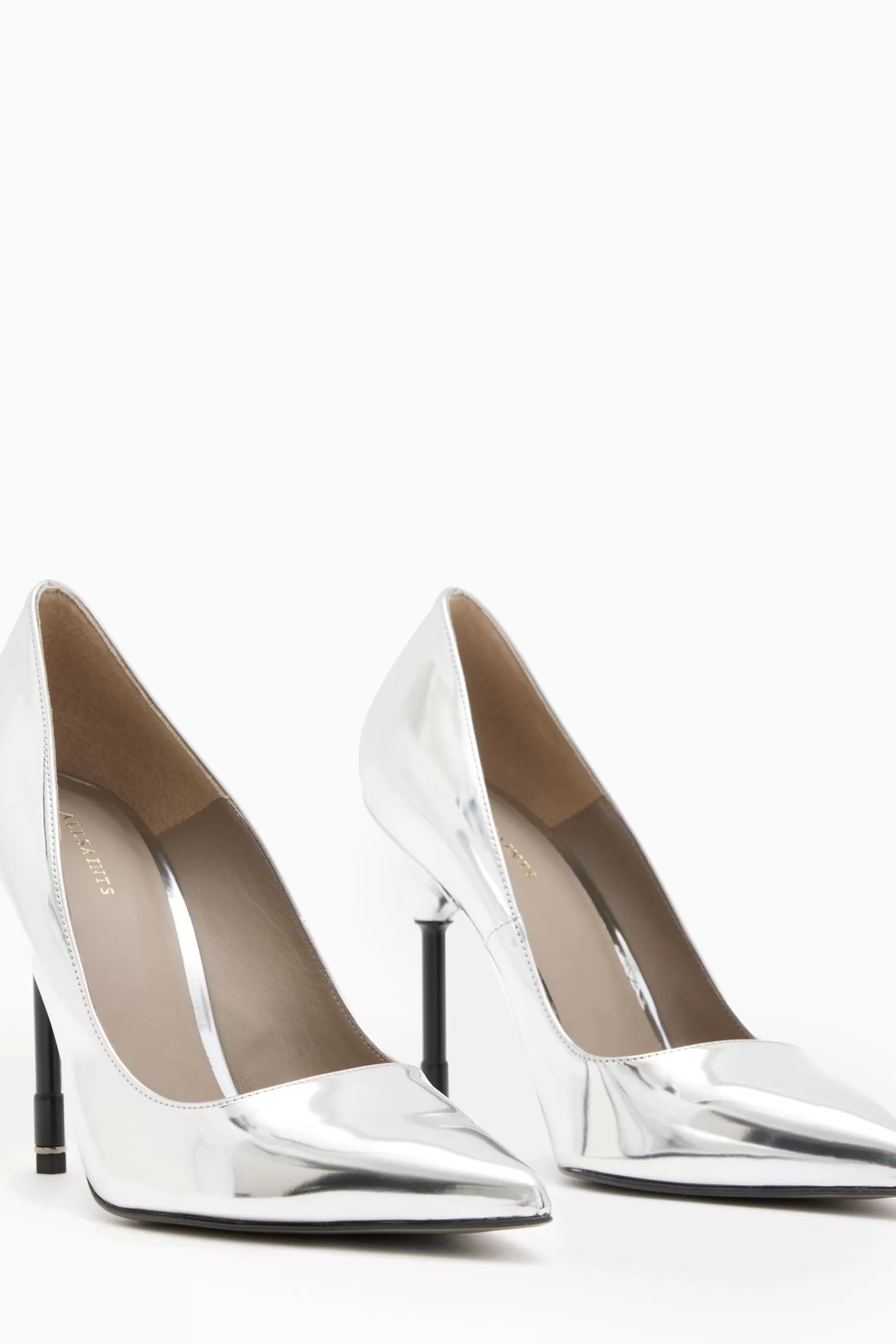 All Saints Heels | Allsaints Nova Court Shoes Silver