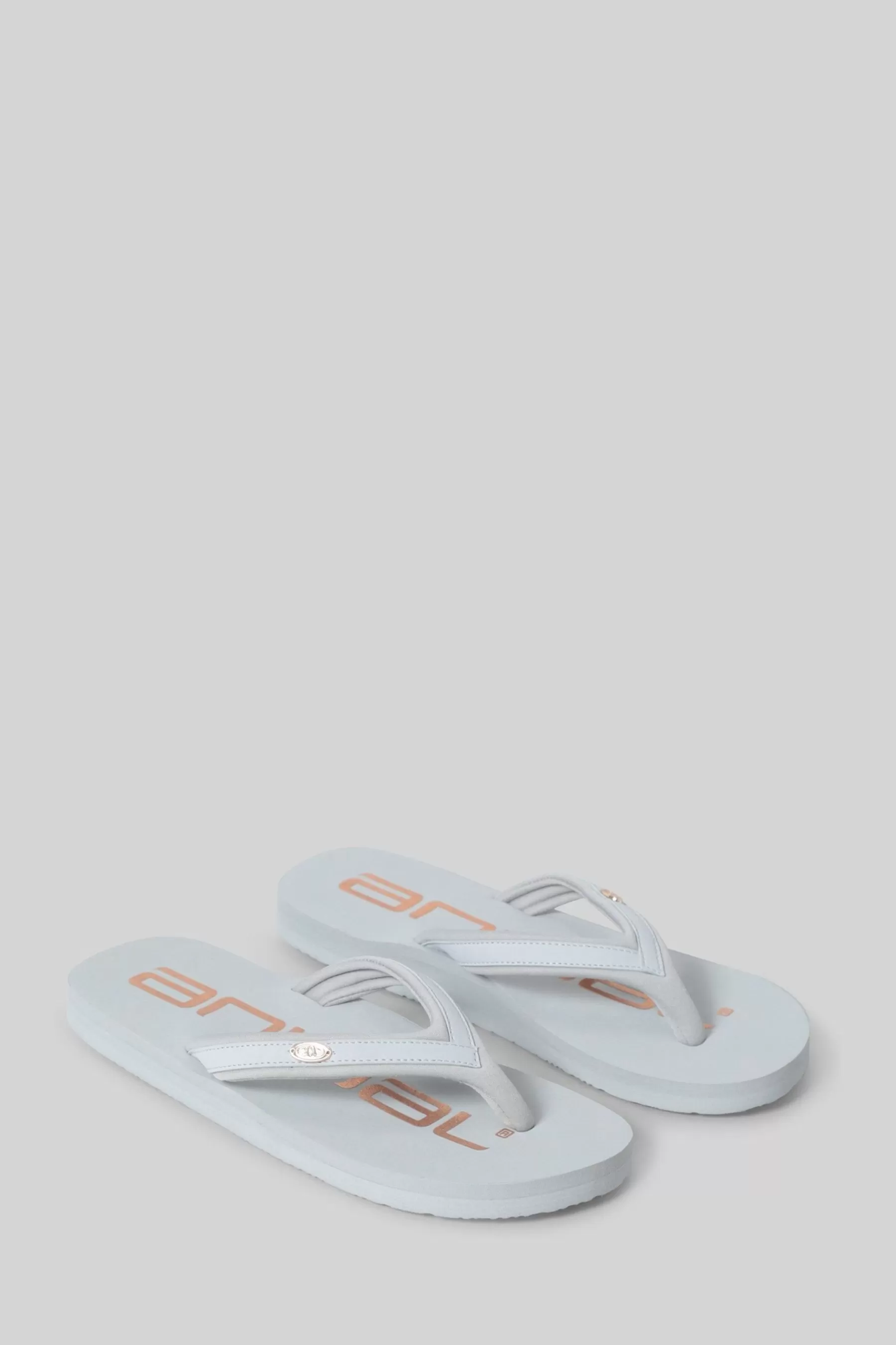 Animal Sandals | Womens Logo Flip Flops Grey