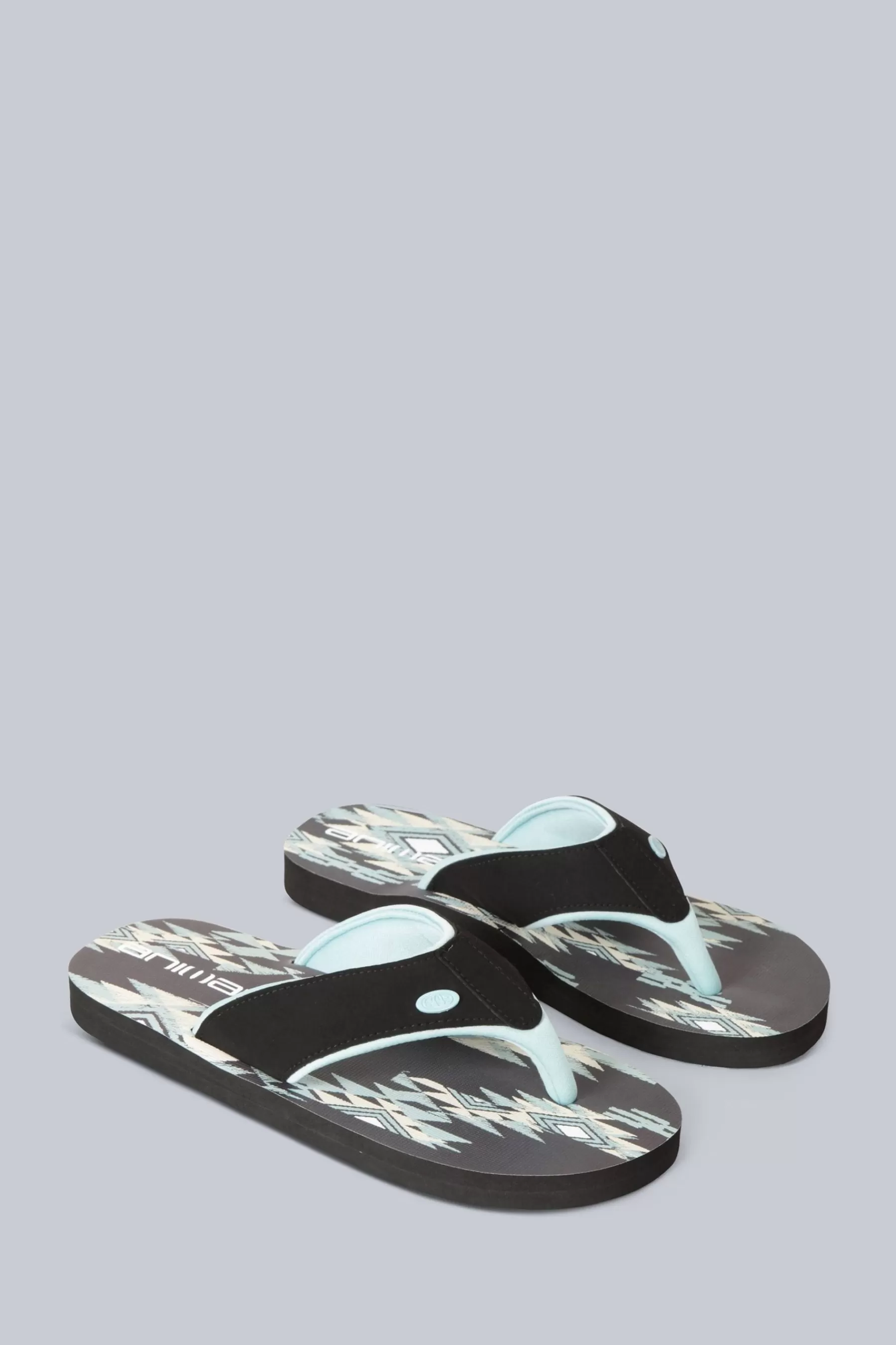 Animal Sandals | Womens Swish Recycled Flip-Flops Black