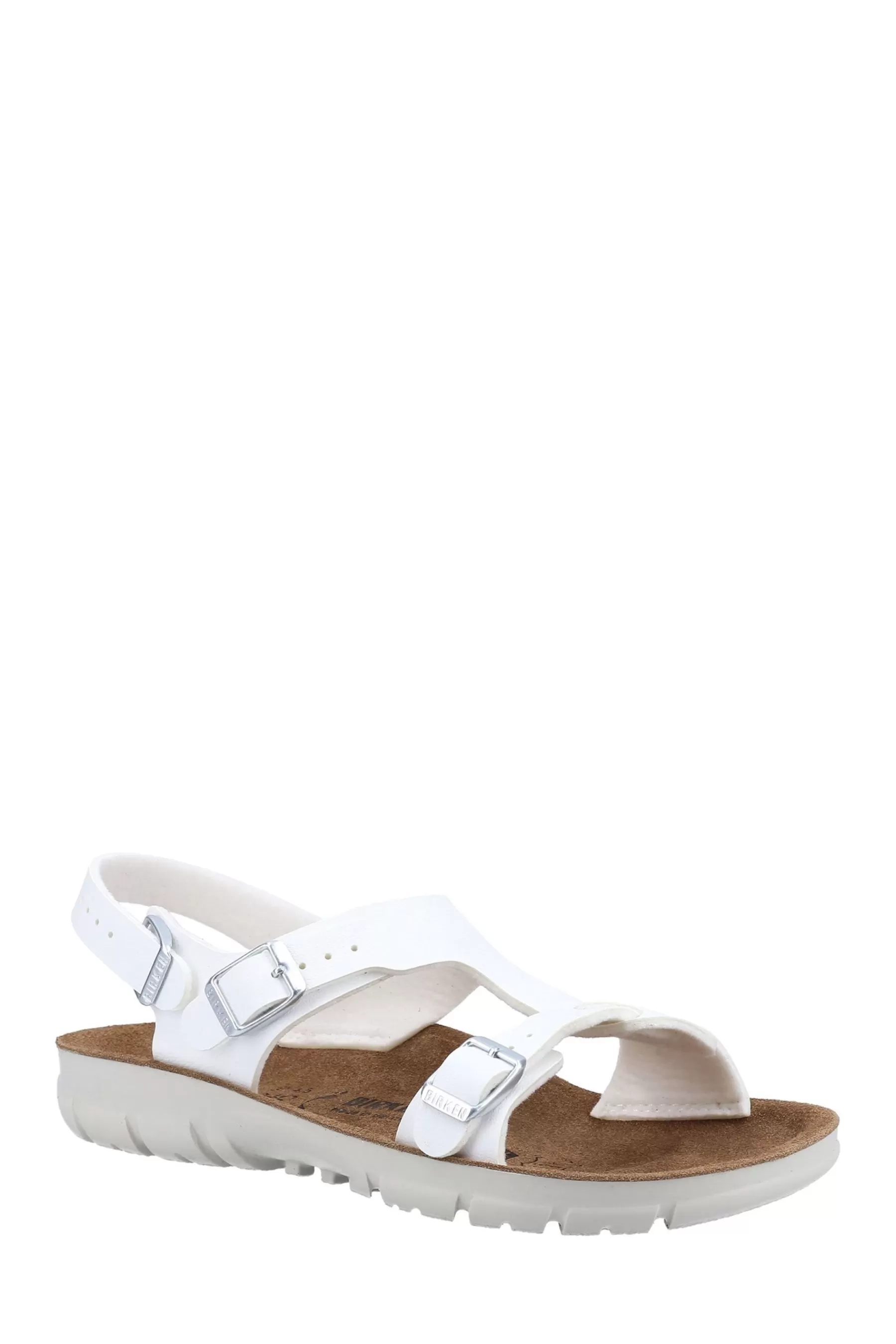 Birkenstock Sandals- Saragossa Birko-Flor Sandals White