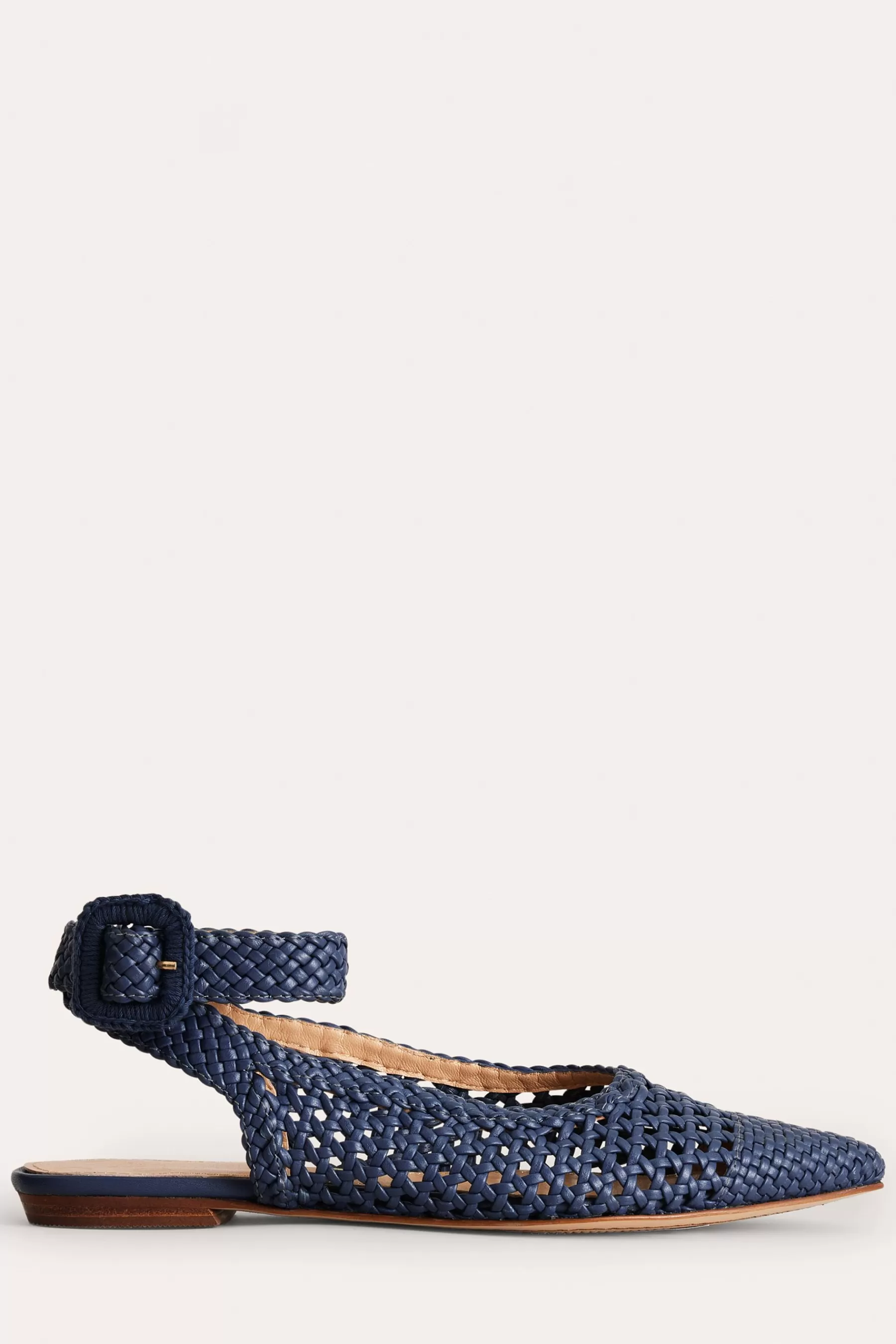 Boden Flat- Ankle Strap Pointed Flats Blue