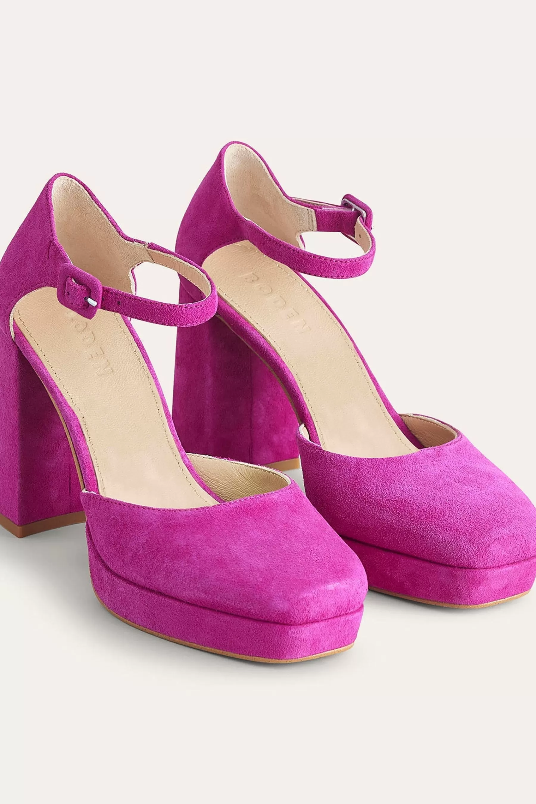 Boden Heels | Closed Toe Heeled Platform Shoes Purple