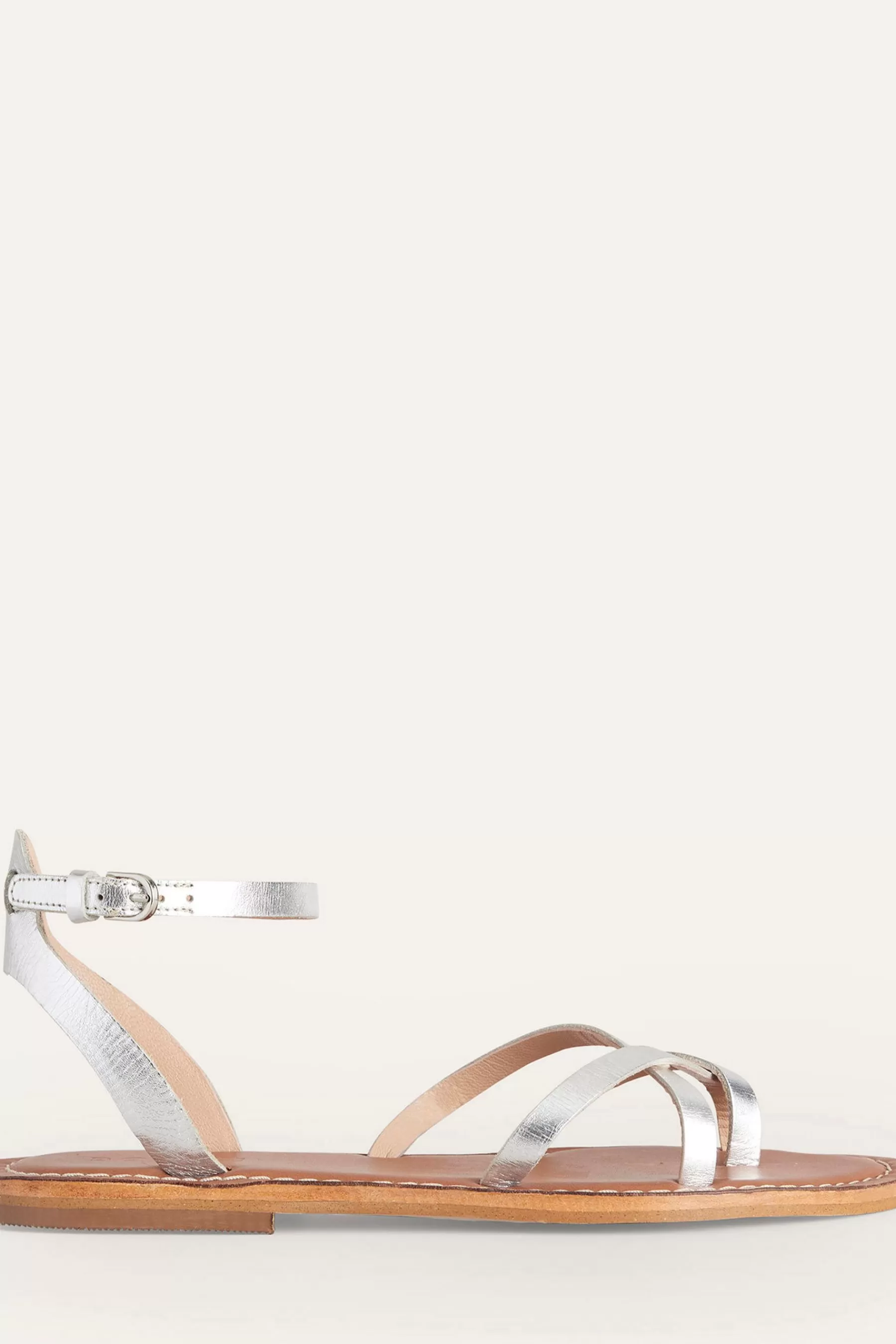 Boden Sandals- Easy Flat Sandals Silver