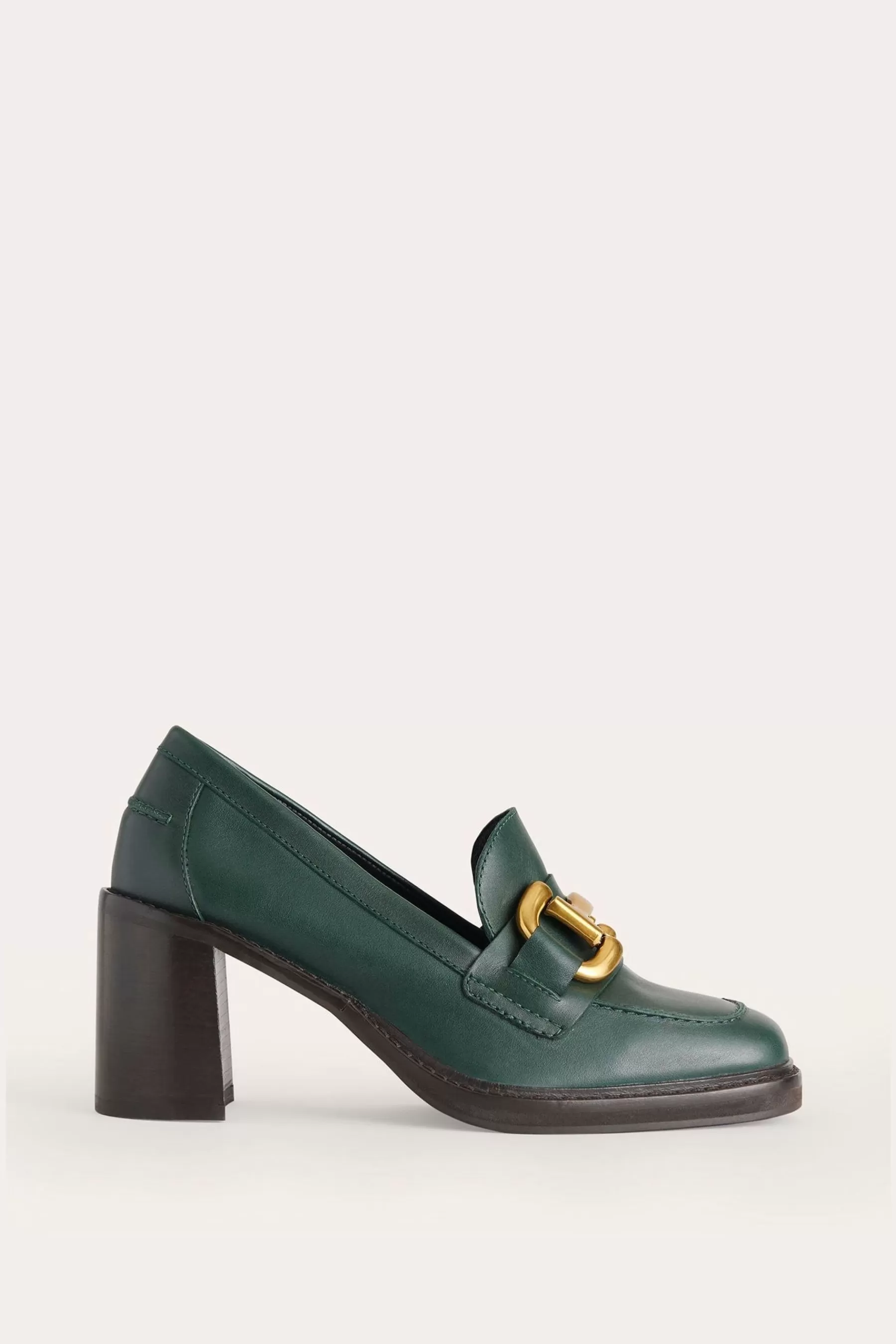 Boden Heels | Iris Snaffle Heeled Loafers Green