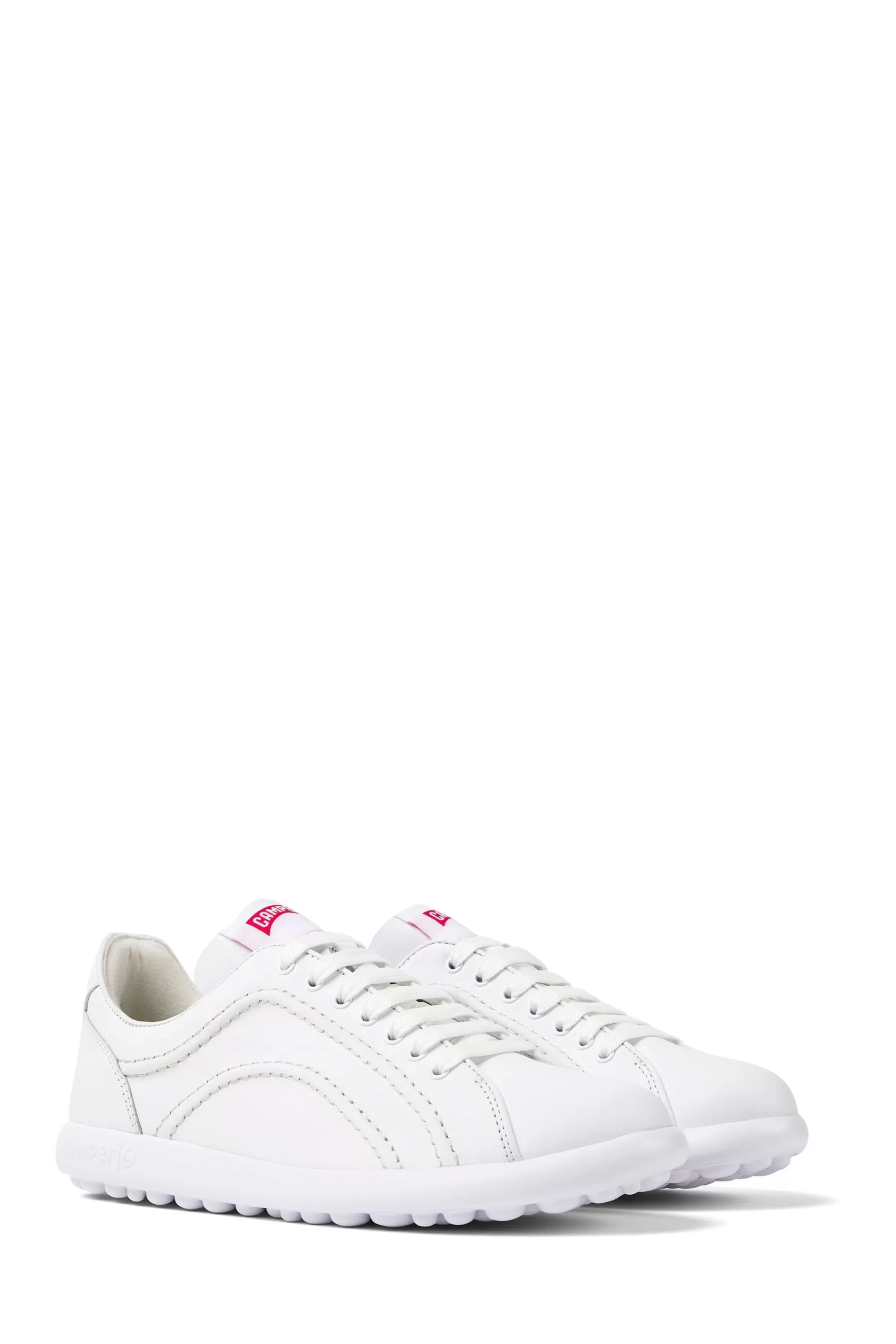 Camper Flat- Women'S Pelotas Xlf Leather Sneakers White