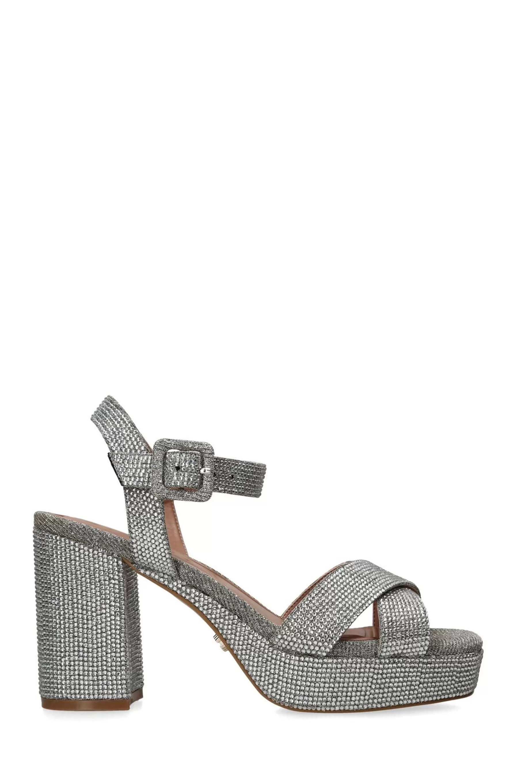 Carvela Sandals- Gold Serafina Jewel 100 Sandals Silver