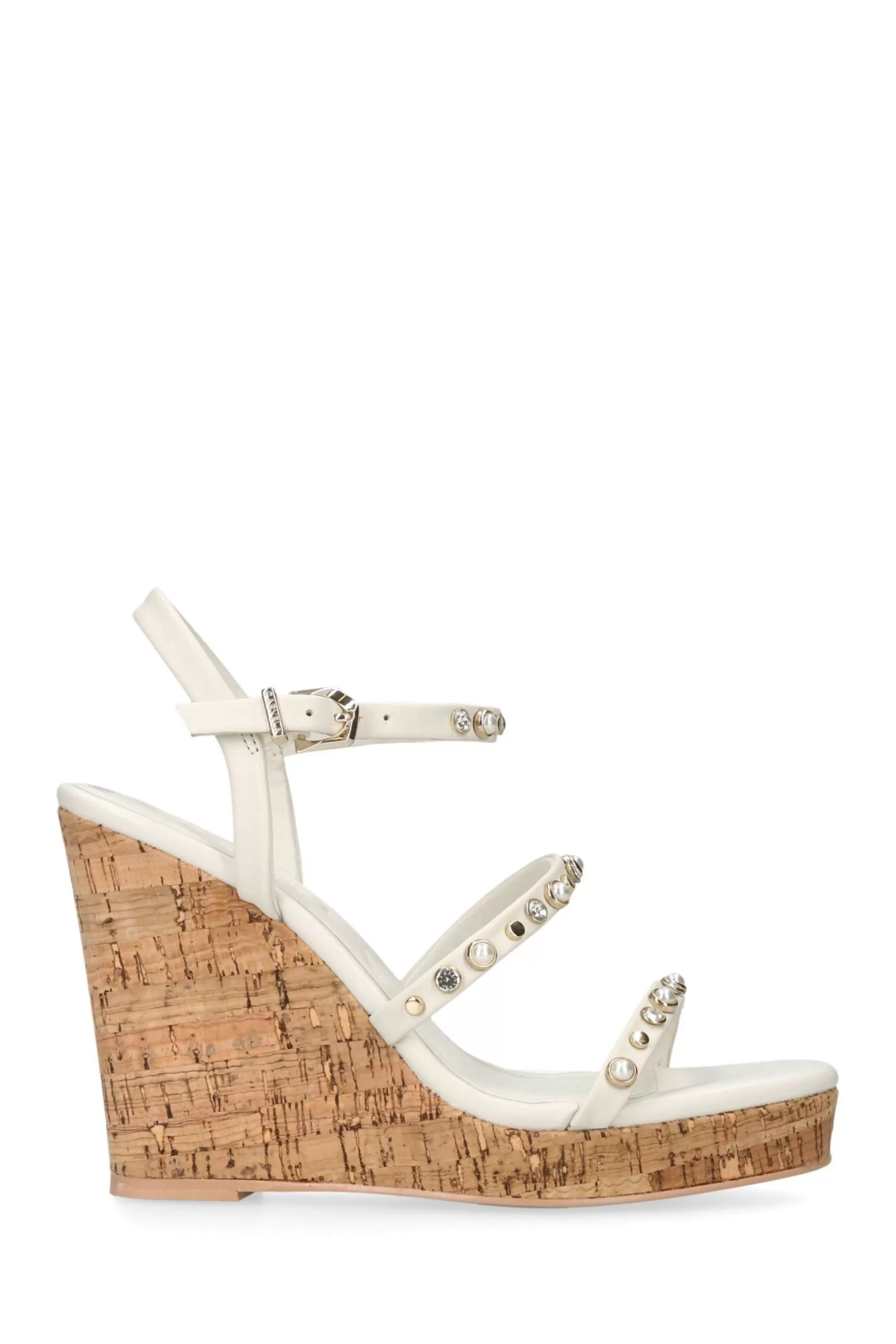 Carvela Heels | Precious Wedge 100 Sandals Cream