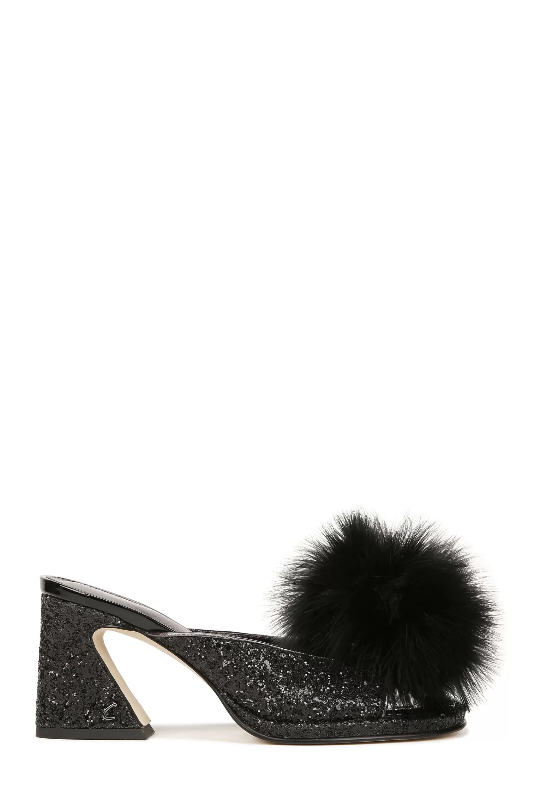 Circus NY Heels | Hadie Fluff Mules Shoes Black