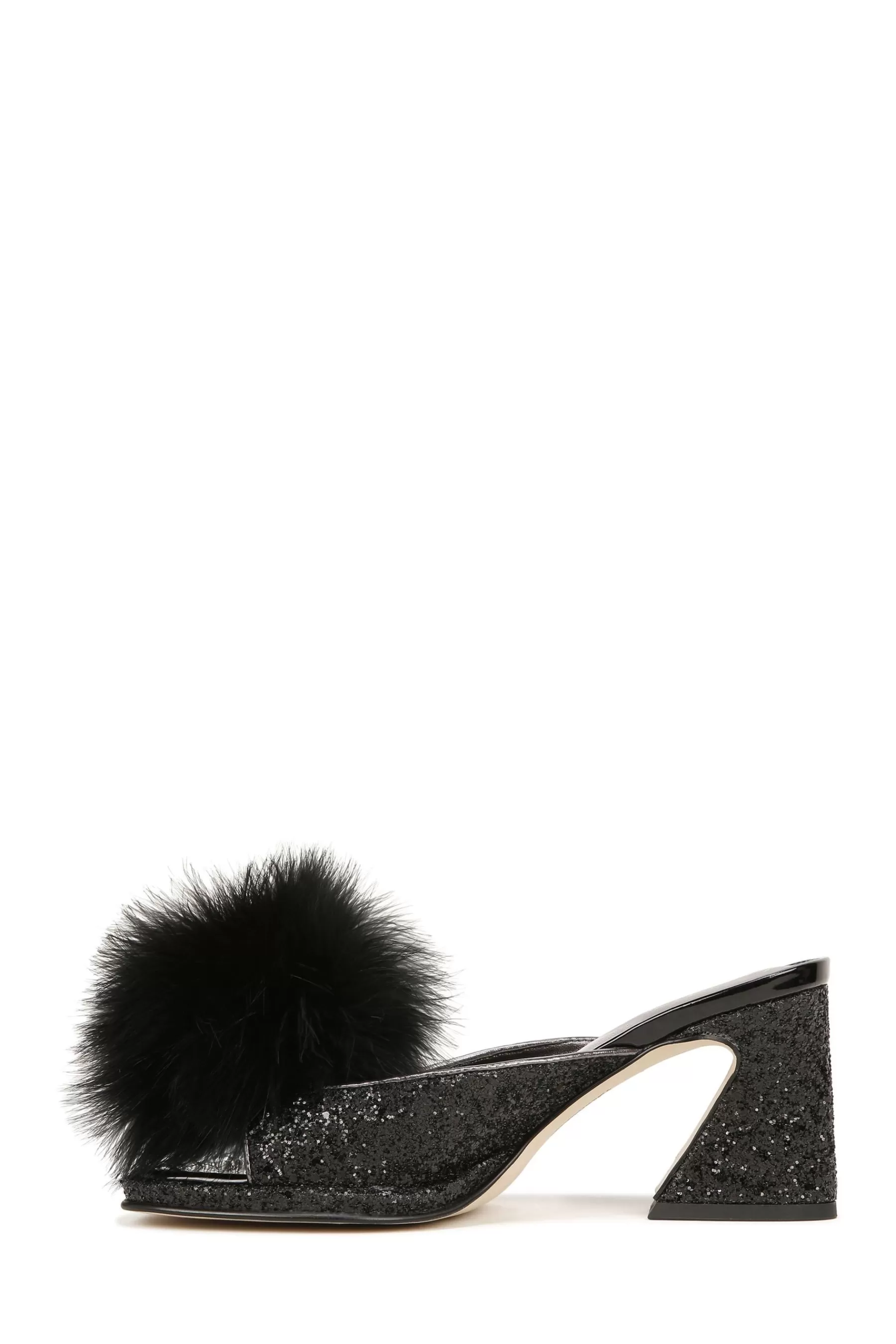 Circus NY Heels | Hadie Fluff Mules Shoes Black