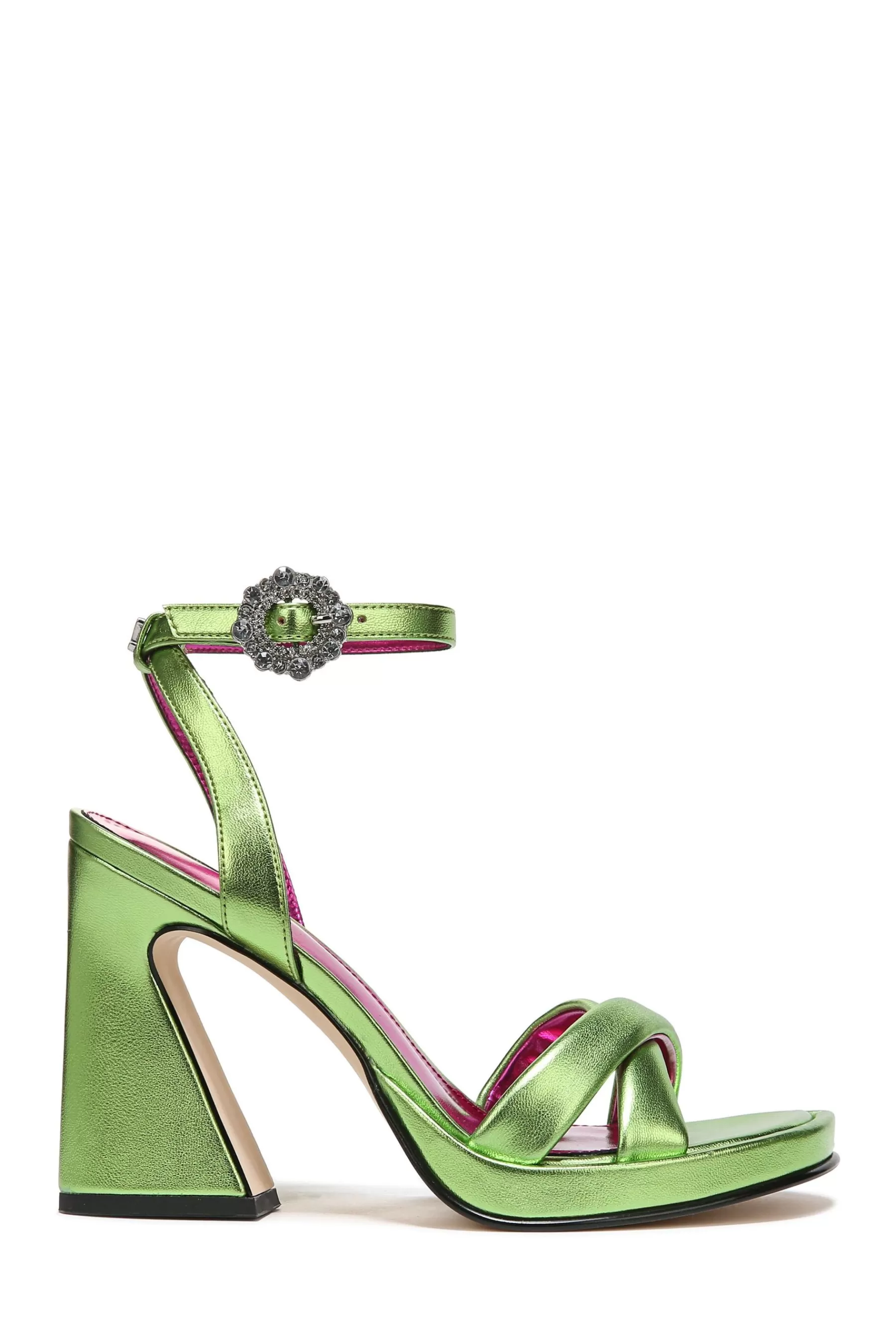 Circus NY Sandals- Haidyn Platform Strappy Sandals Green