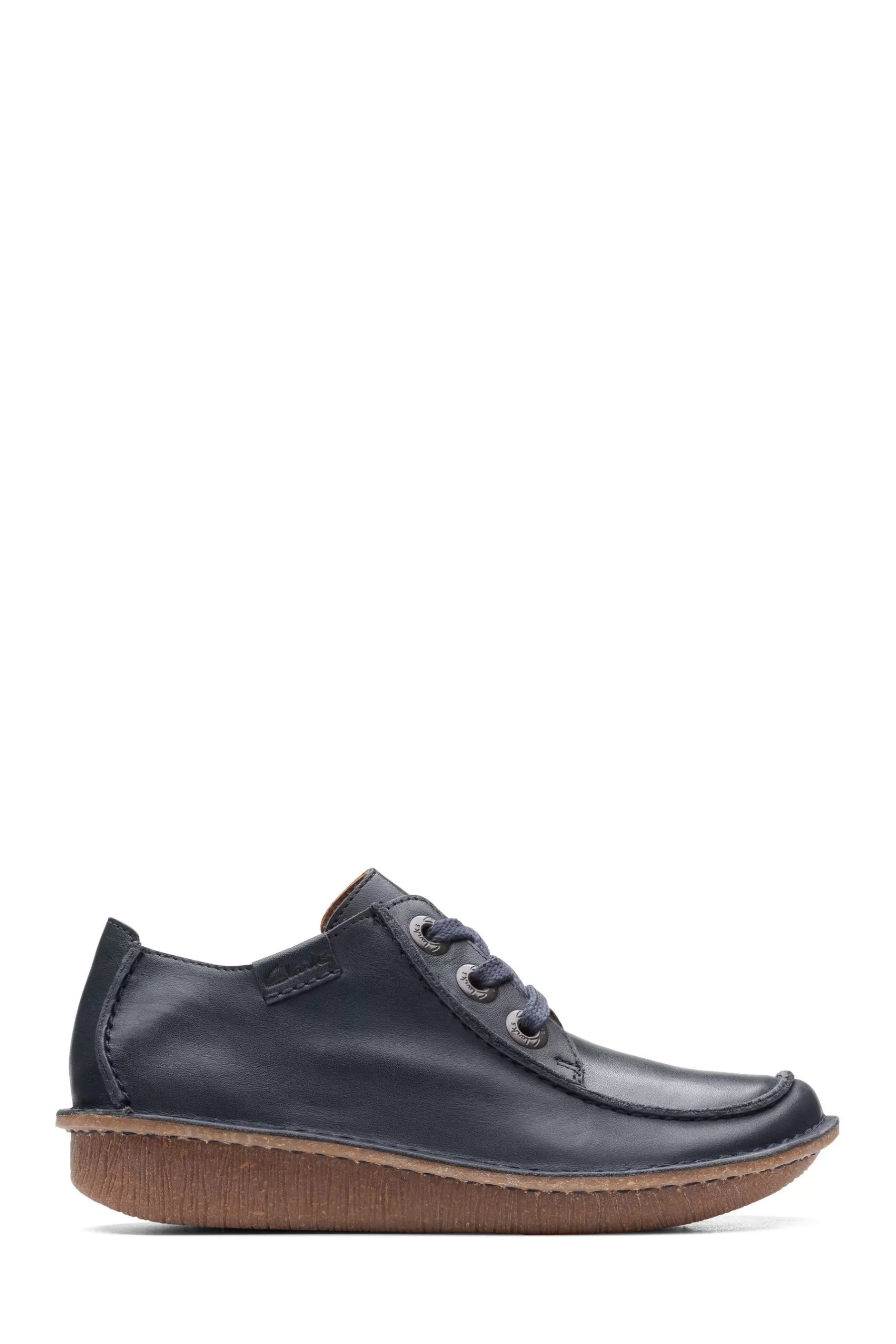 Clarks Flat- Leather Funny Dream Shoes Navy