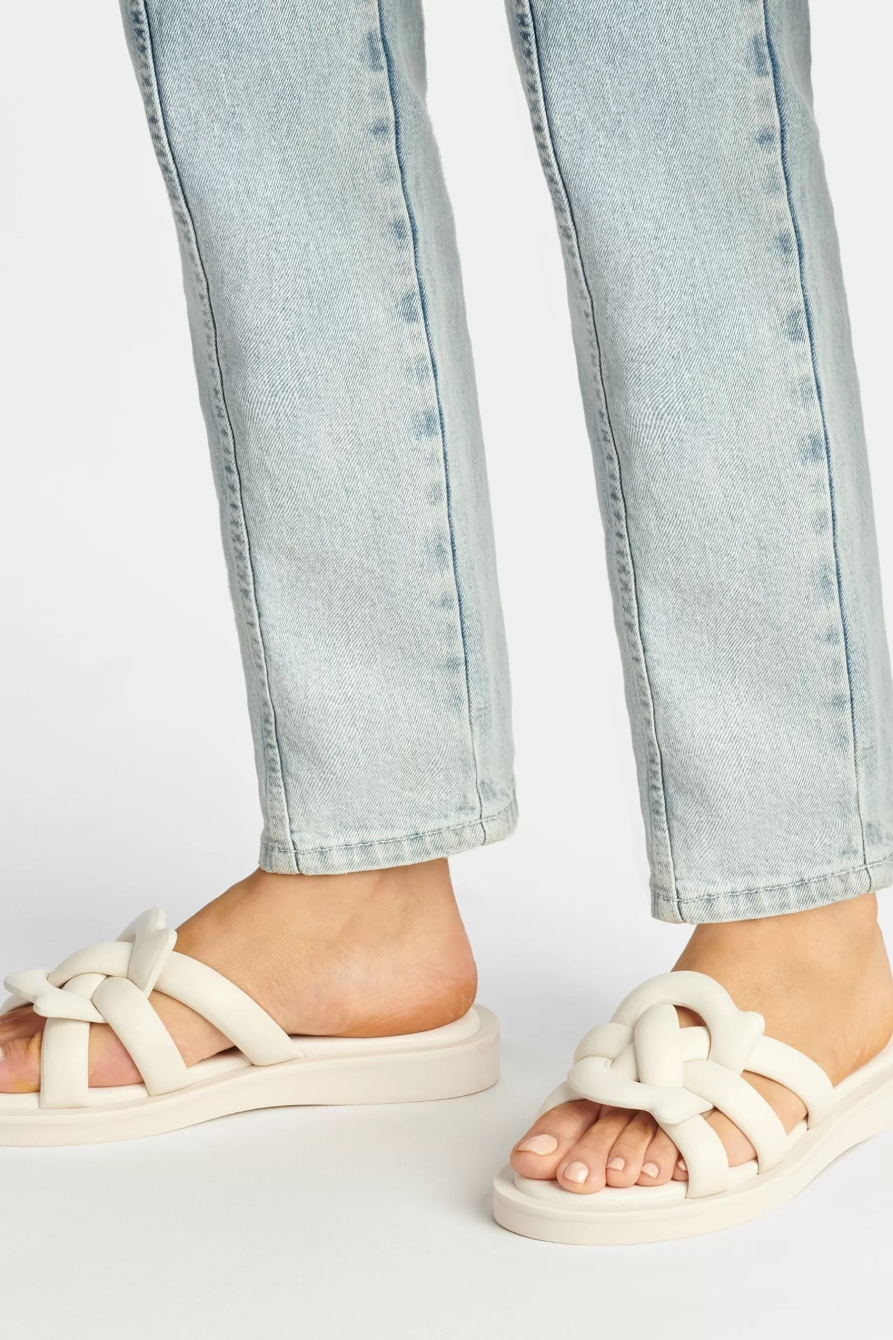 COACH Sandals- Georgie Leather Sandals White