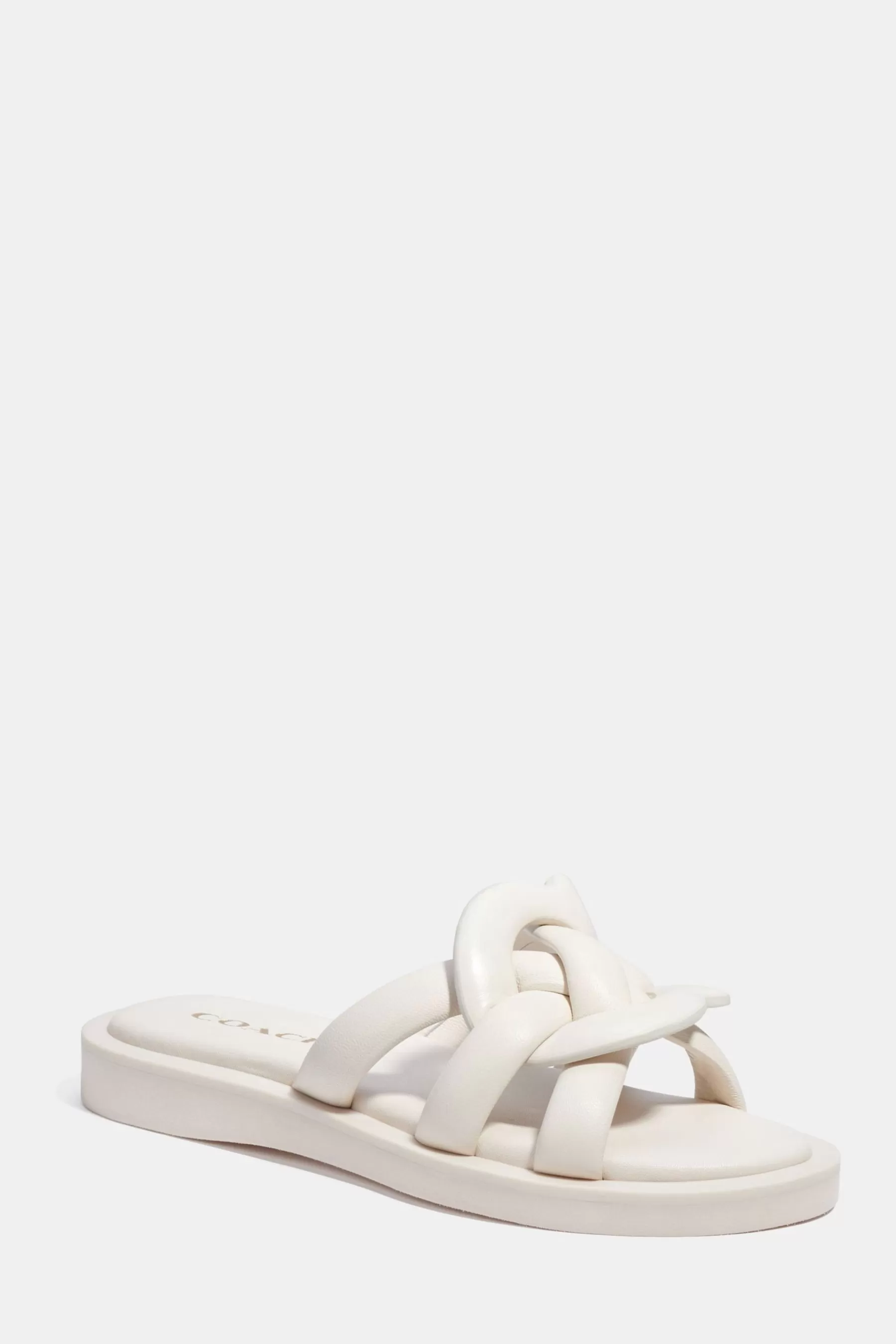 COACH Sandals- Georgie Leather Sandals White