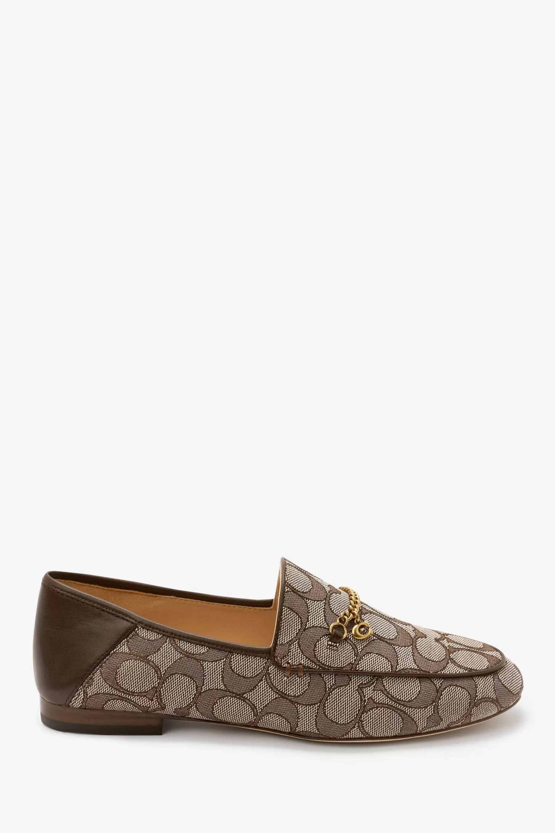 COACH Flat | Hanna Signature Jacquard Loafers Beige