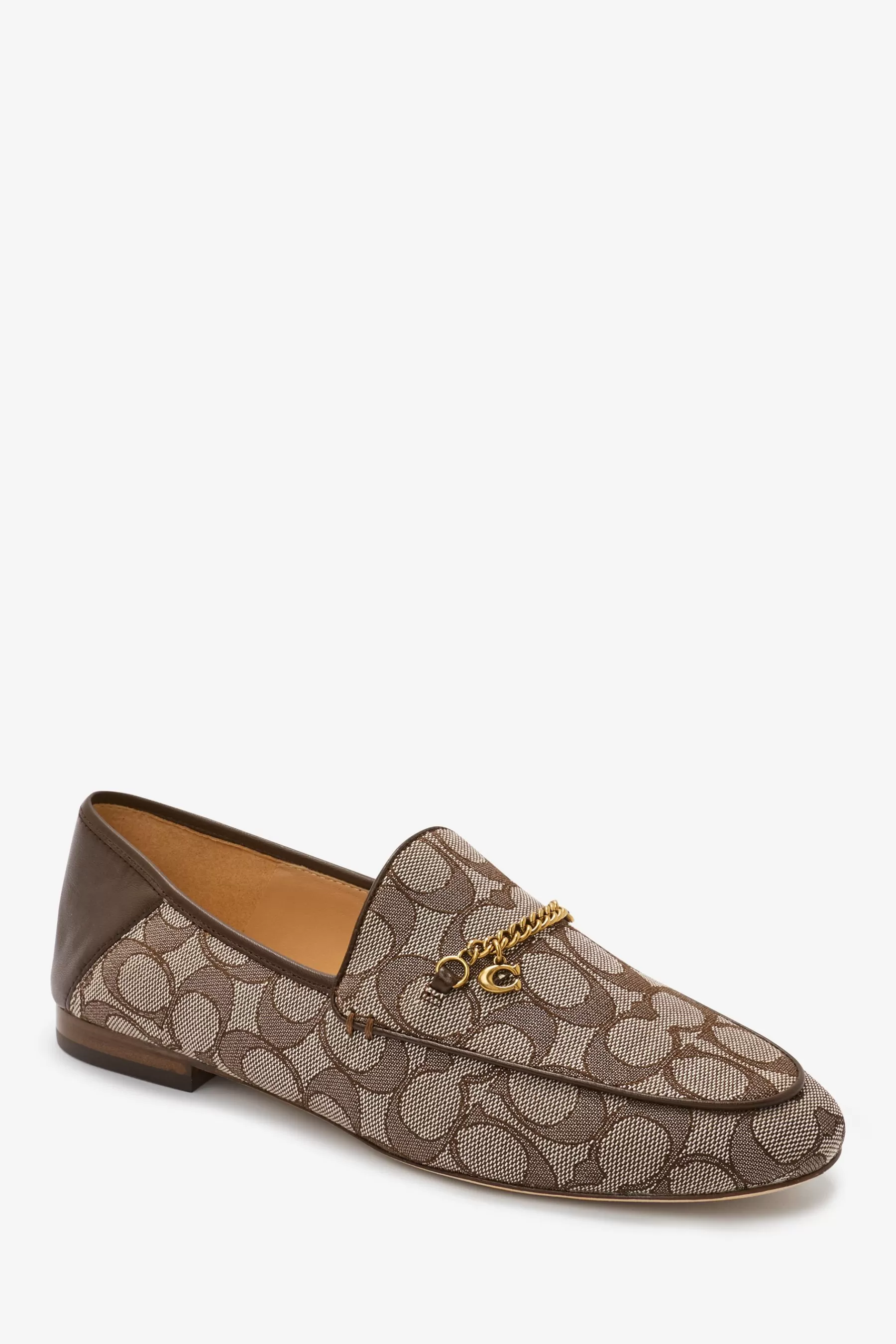 COACH Flat | Hanna Signature Jacquard Loafers Beige