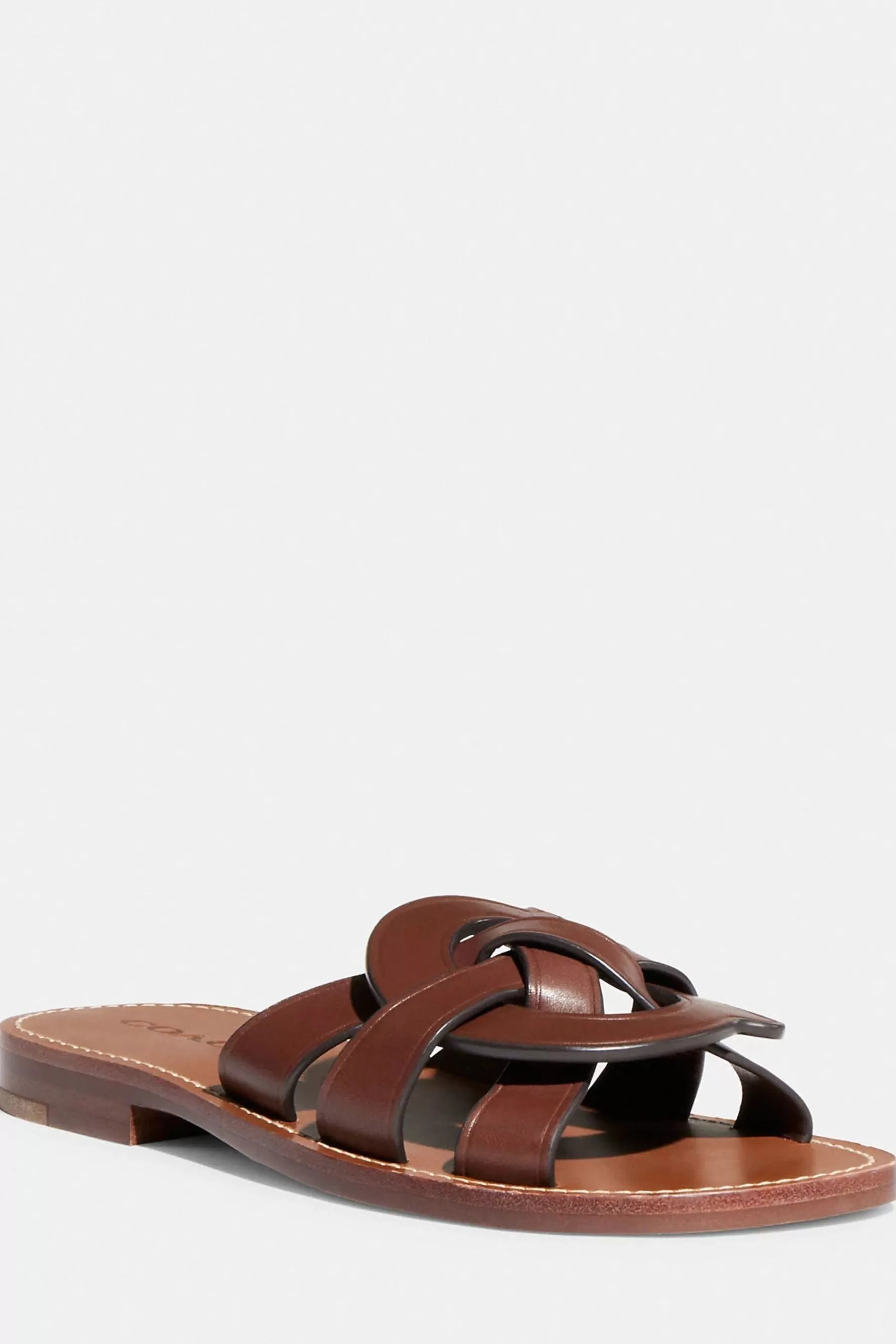 COACH Sandals | Issa Leather Sandals Brown