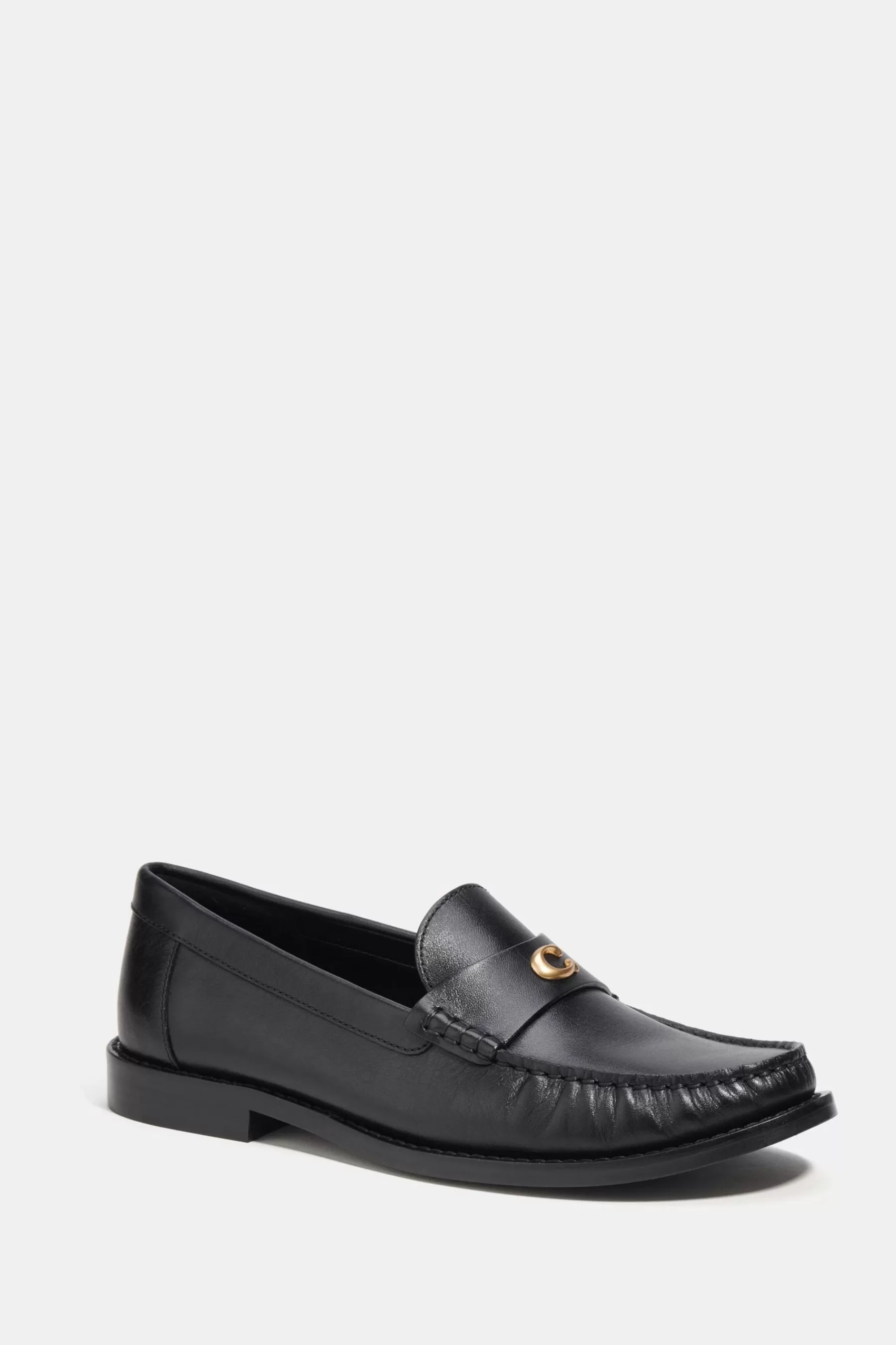 COACH Flat- Jolene Leather Loafers Black