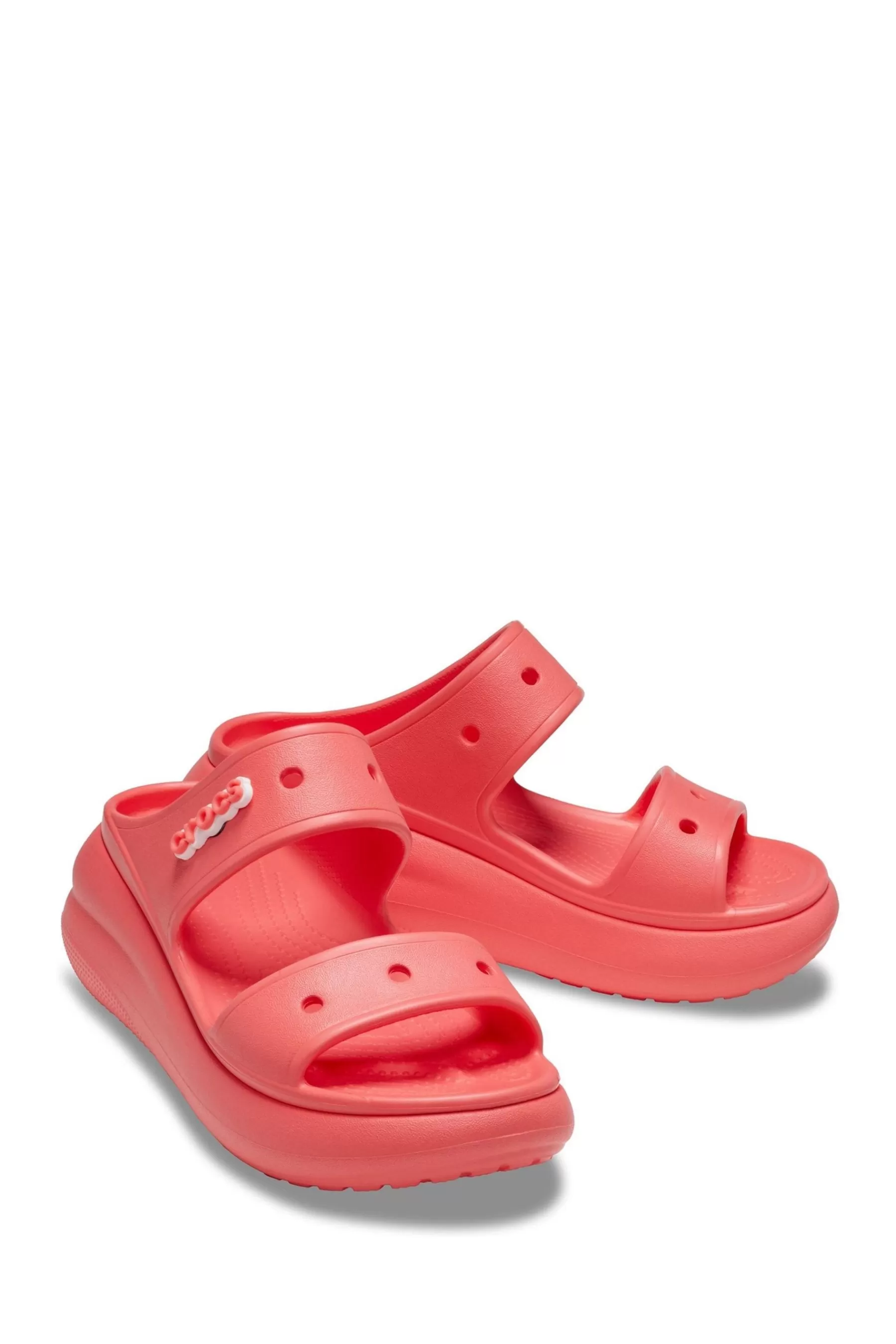 Crocs Heels | Classic Crush Black Sandals Red