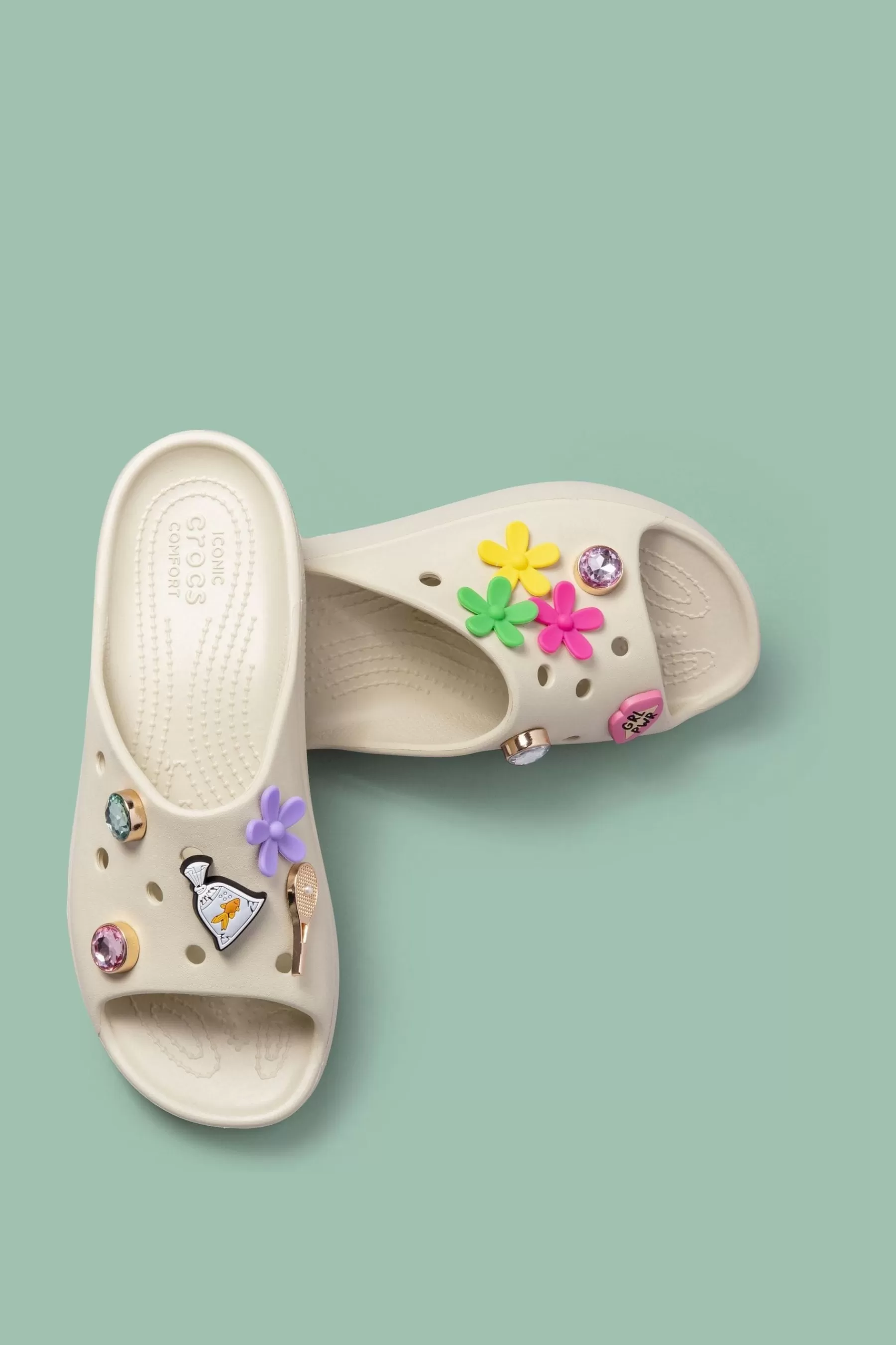 Crocs Sandals | Classic Platform Slide Sandals Cream