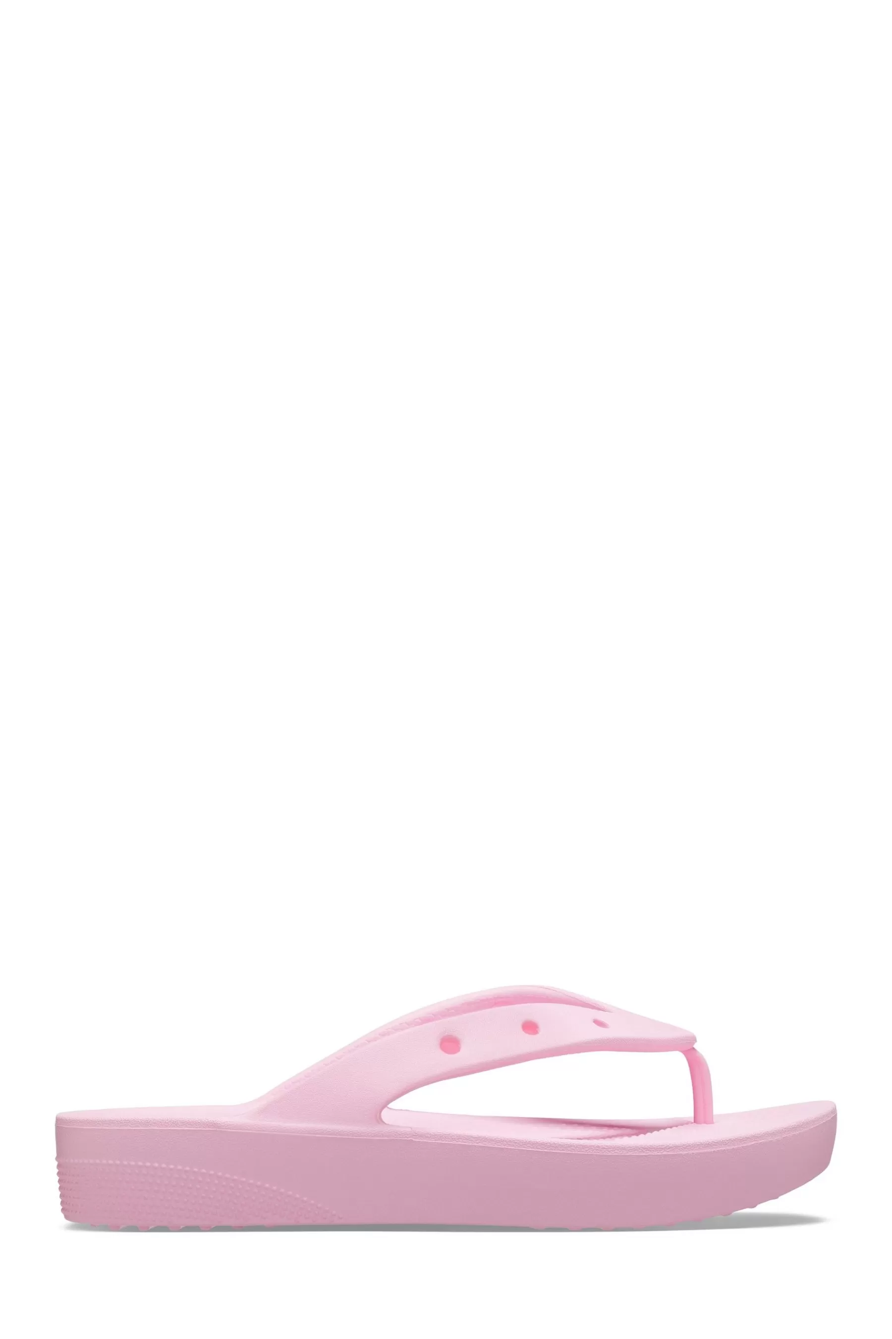 Crocs Sandals- Classic Platform White Flip Flops Pink