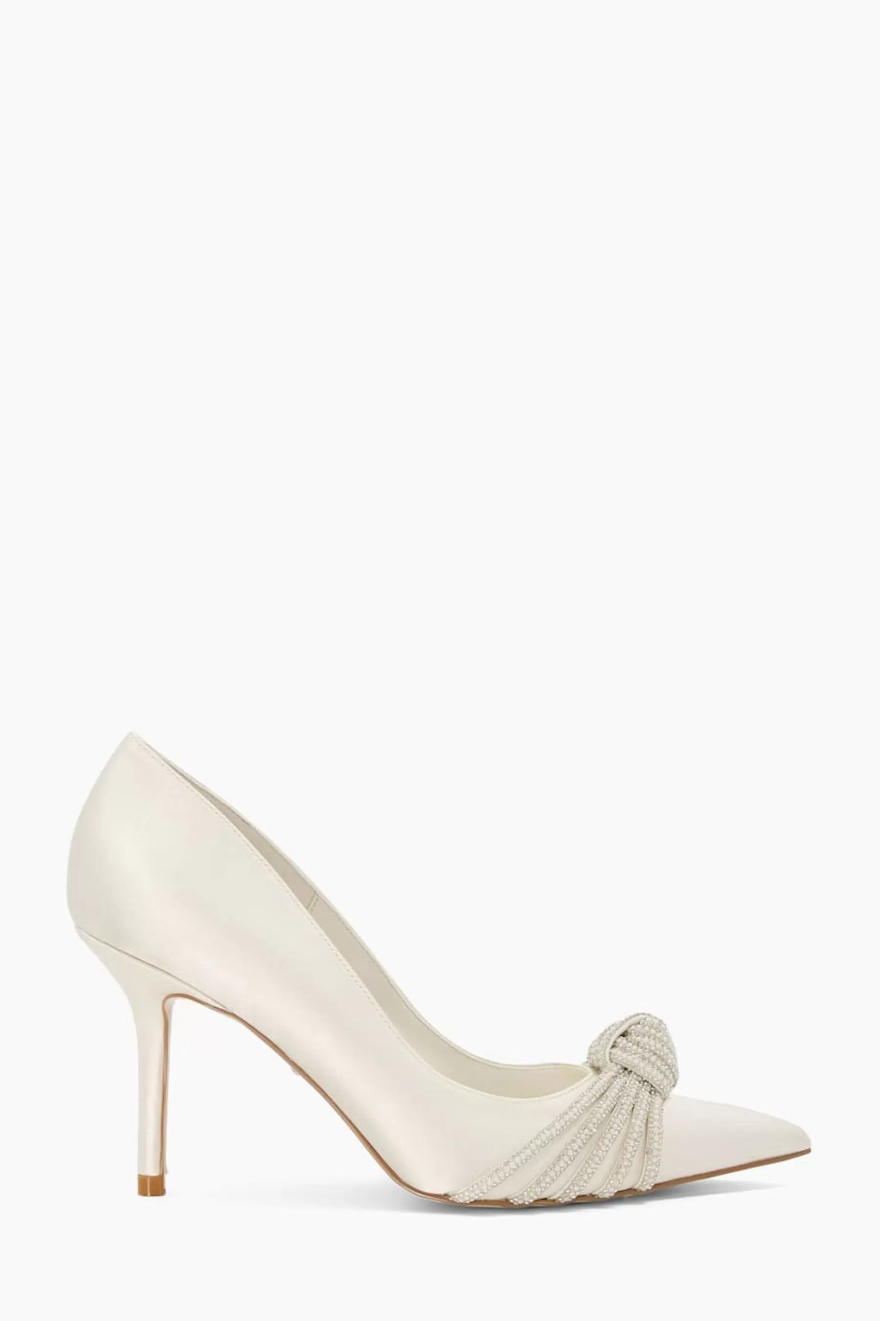 Dune London Heels | Beauties Crystal Knot Courts Cream