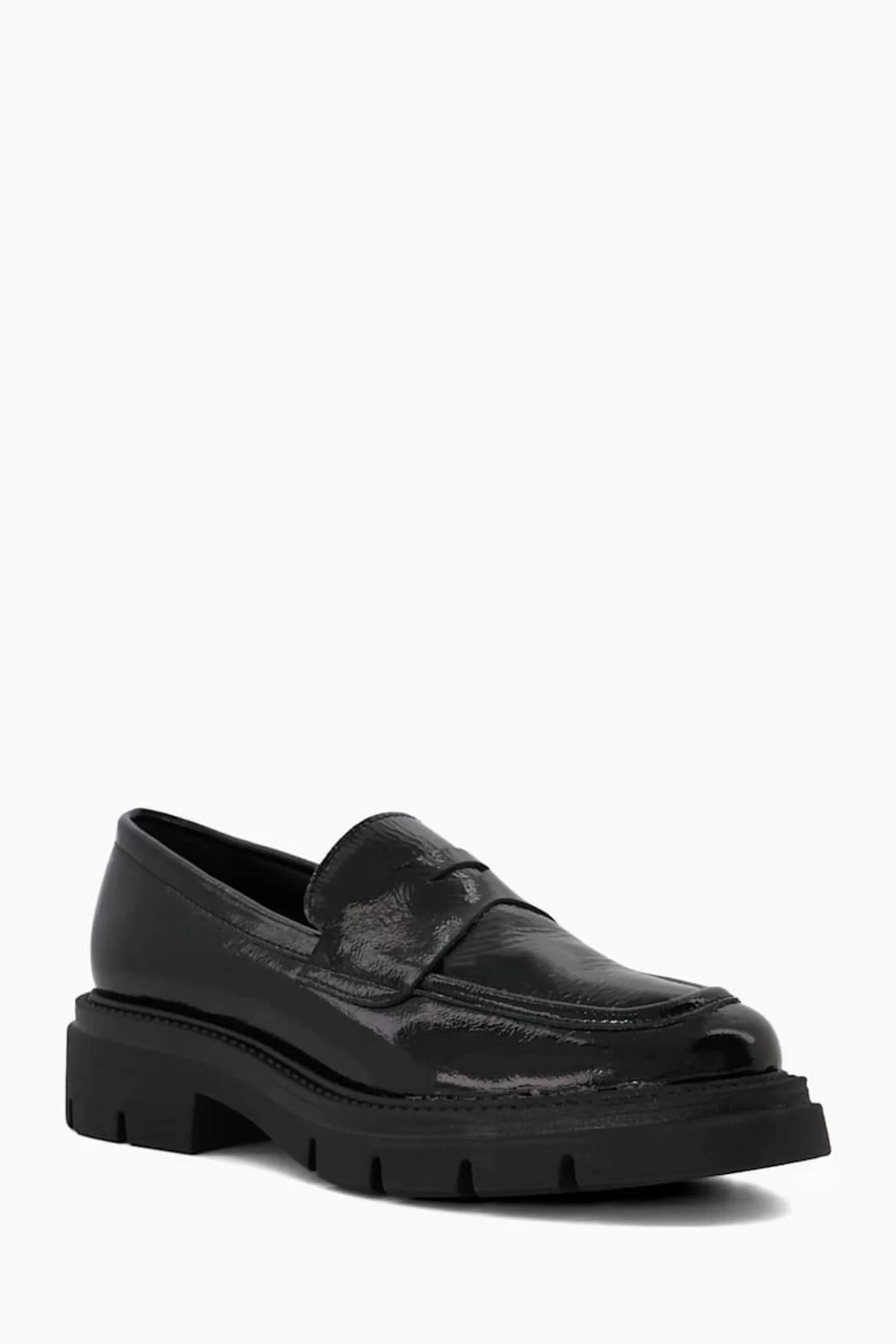 Dune London Flat | Gracelyne Lightweight Chunky Loafers Black