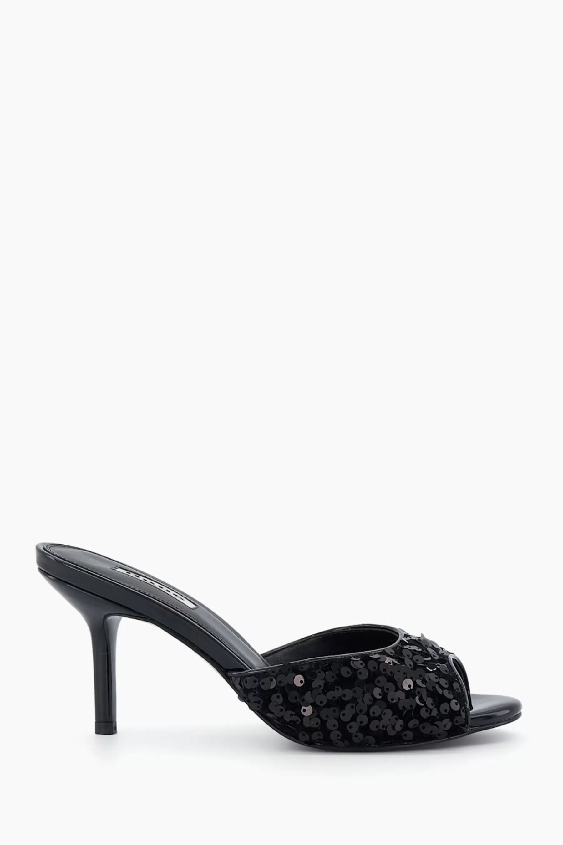 Dune London Sandals- Moviestar Sequin Mules Black