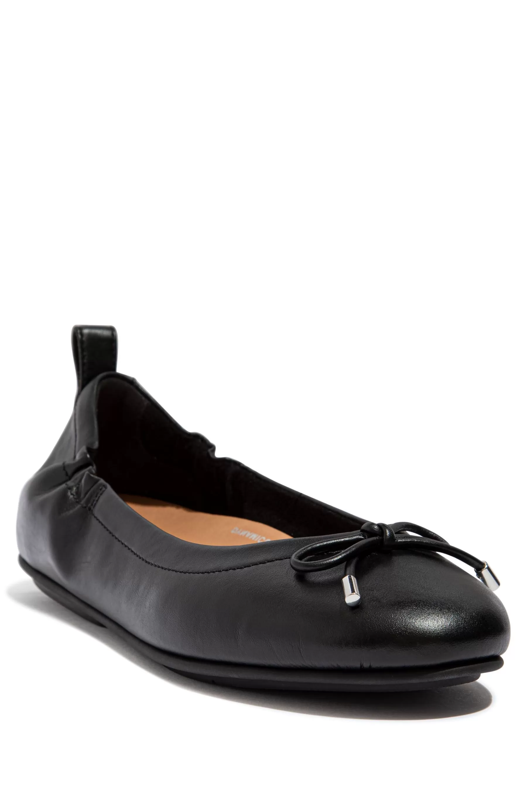 FitFlop Flat- Allegro Bow Leather Ballet Pumps Black