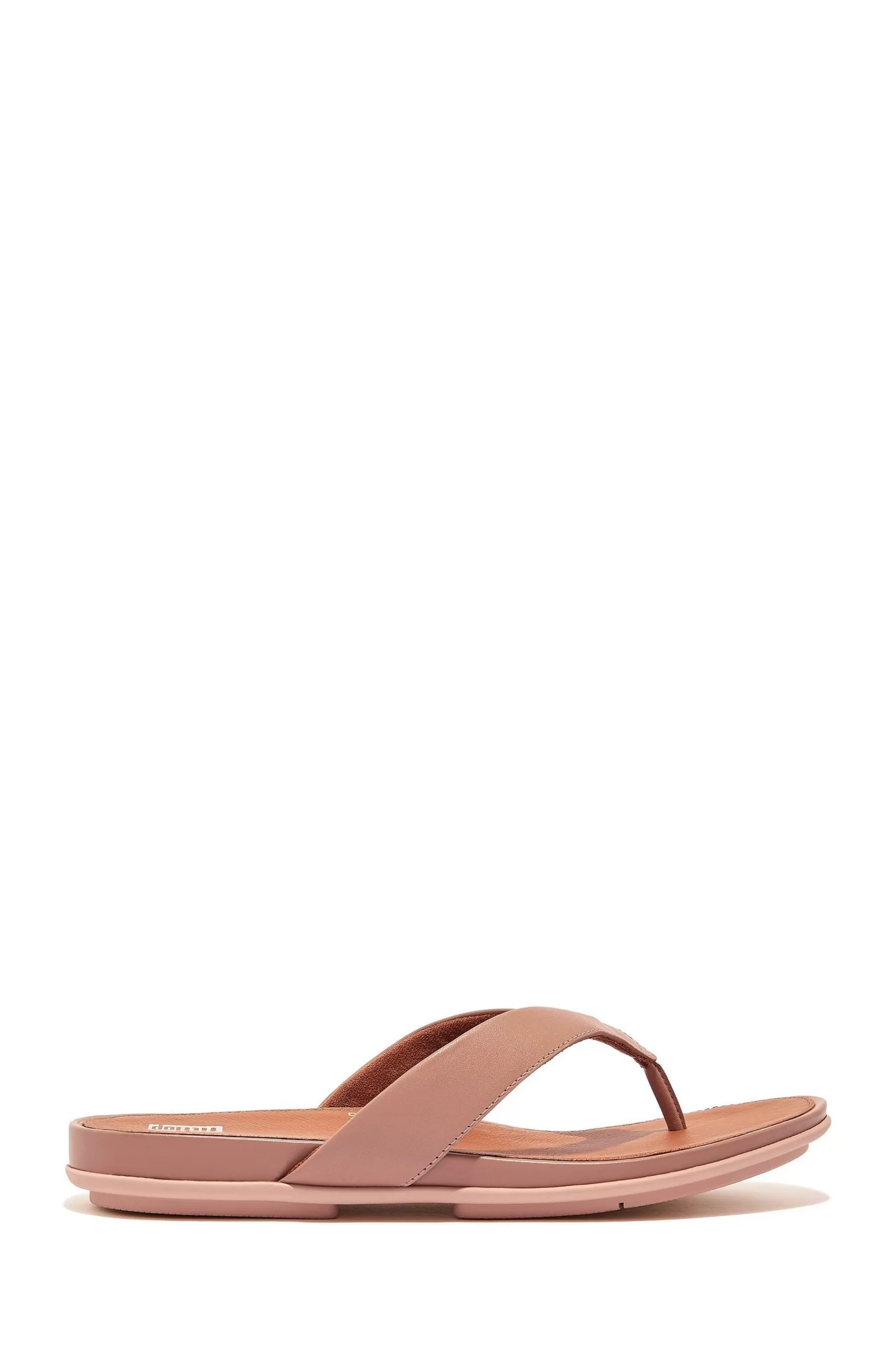 FitFlop Sandals- Gracie Leather Flip-Flops Natural