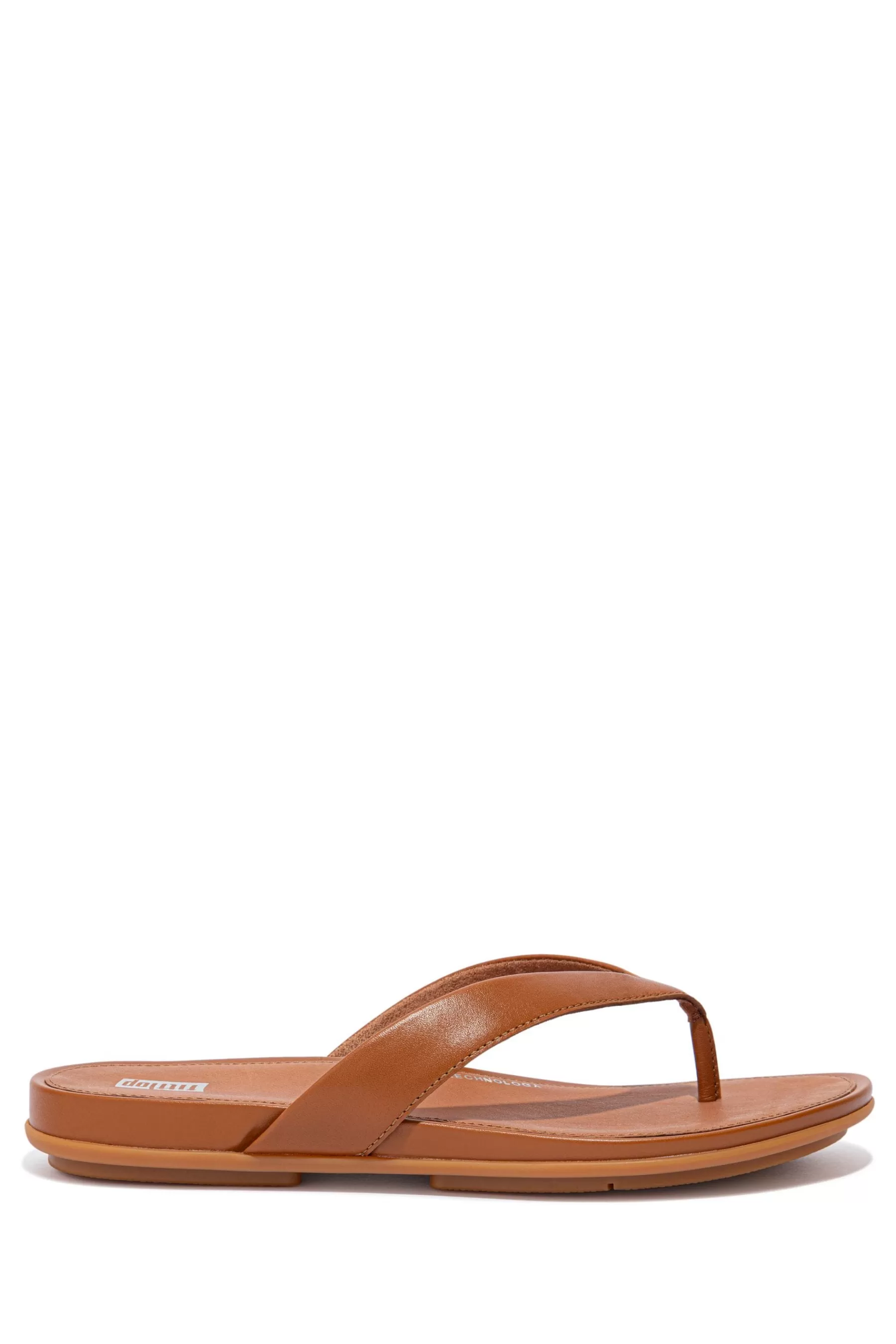 FitFlop Sandals- Gracie Leather Flip-Flops Brown