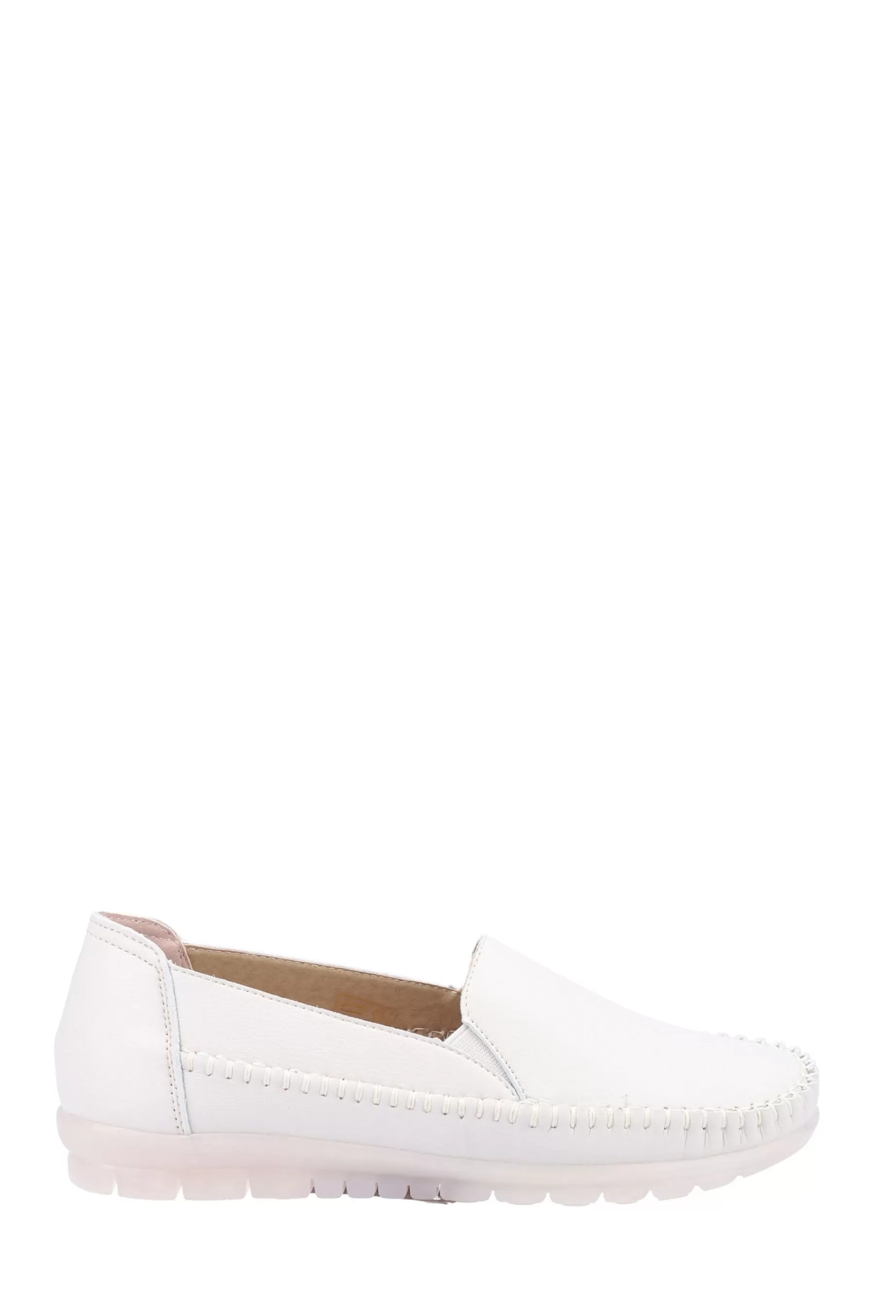 Fleet & Foster Flat- Shirley Slip-On Shoes White