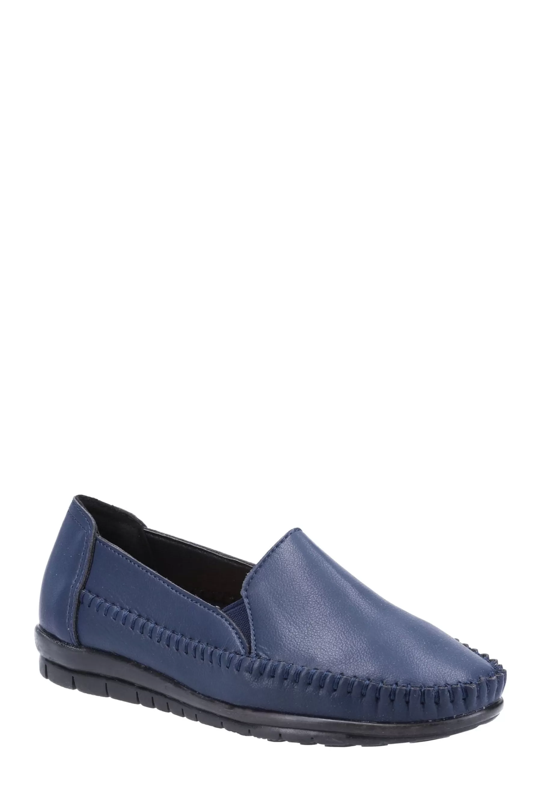 Fleet & Foster Flat- White Shirley Slip-On Shoes Blue