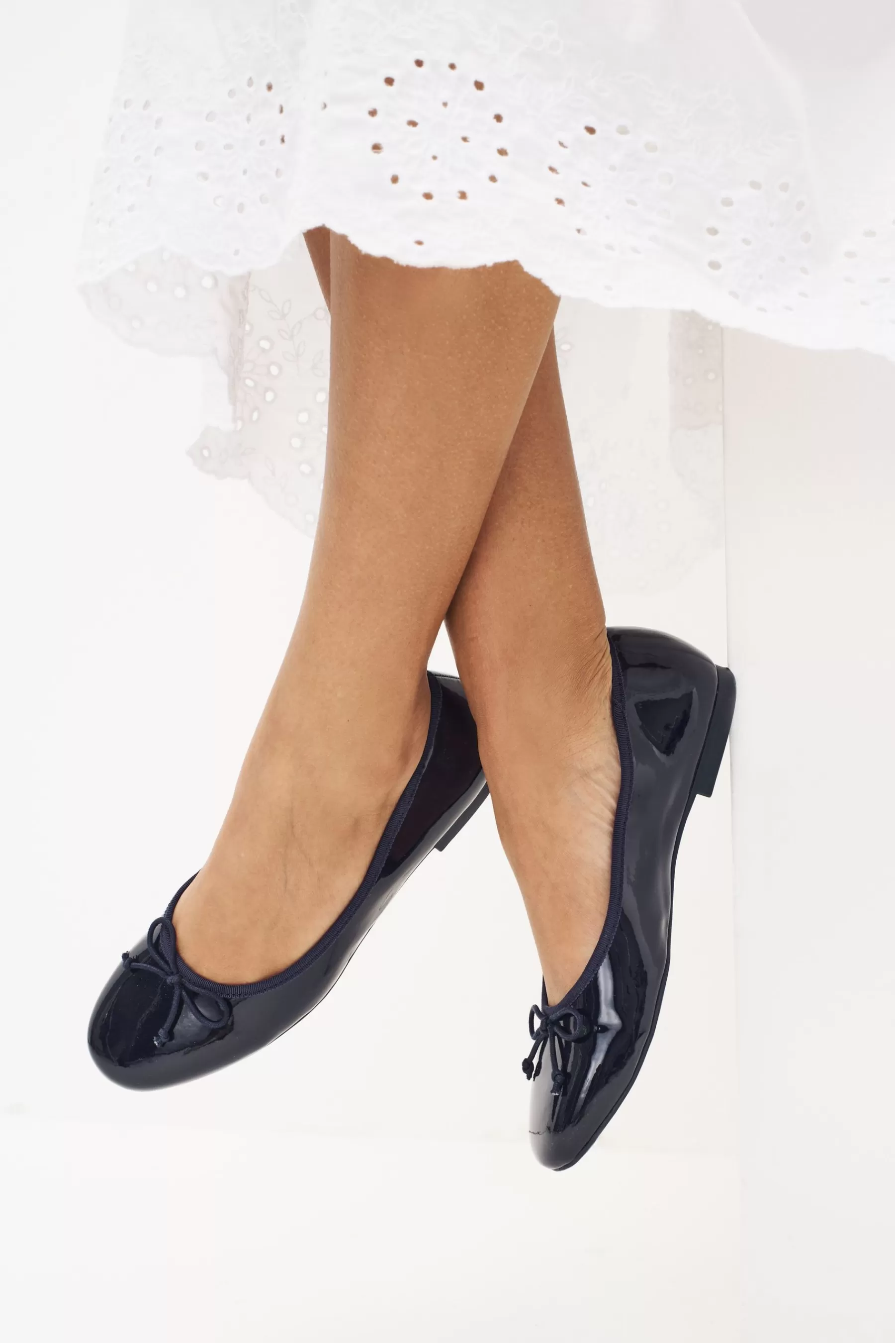 Next Flat-Forever Comfort® Ballerina Shoes Navy Blue