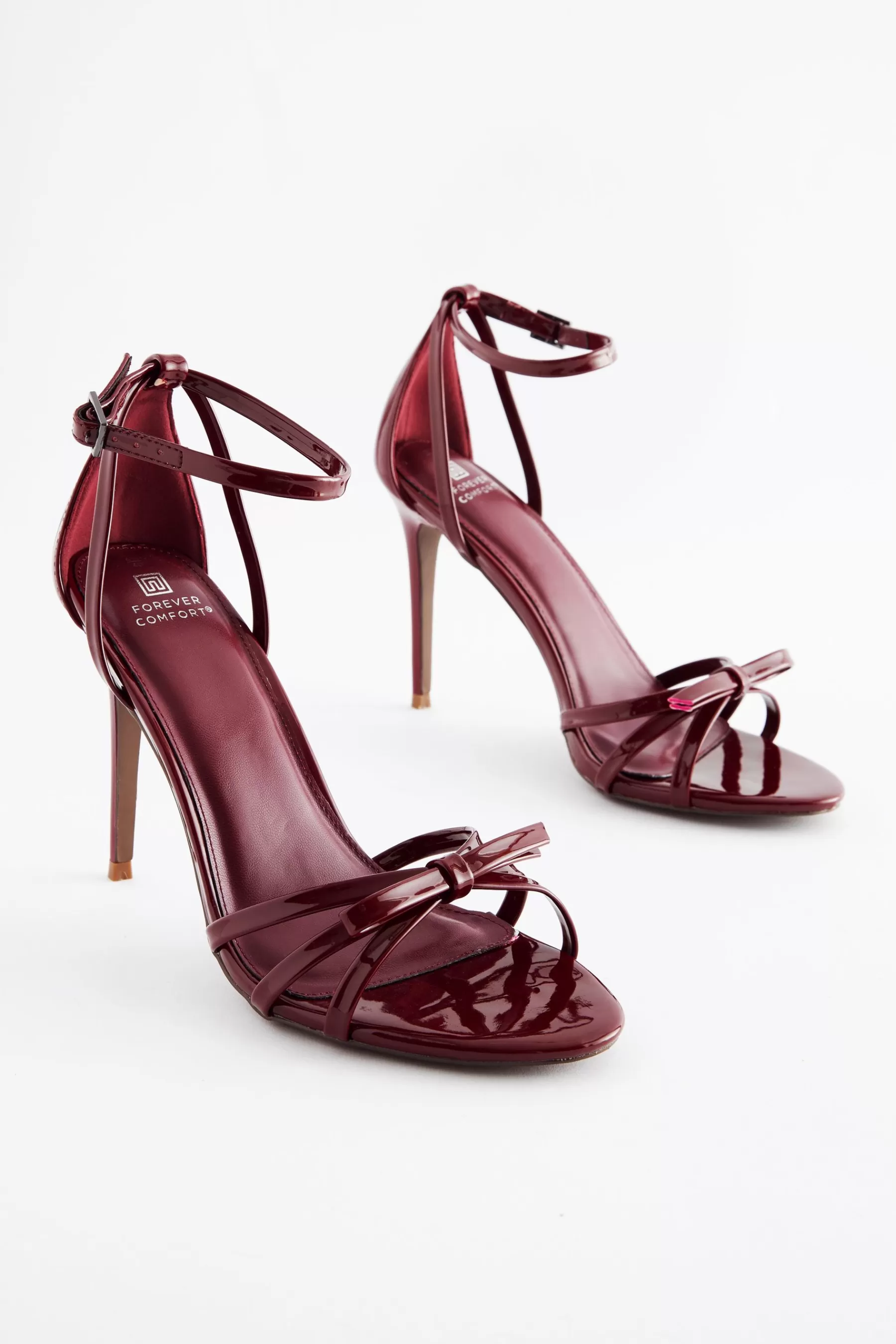 Next Sandals | Forever Comfort® Barely There Bow Stiletto Sandals Red