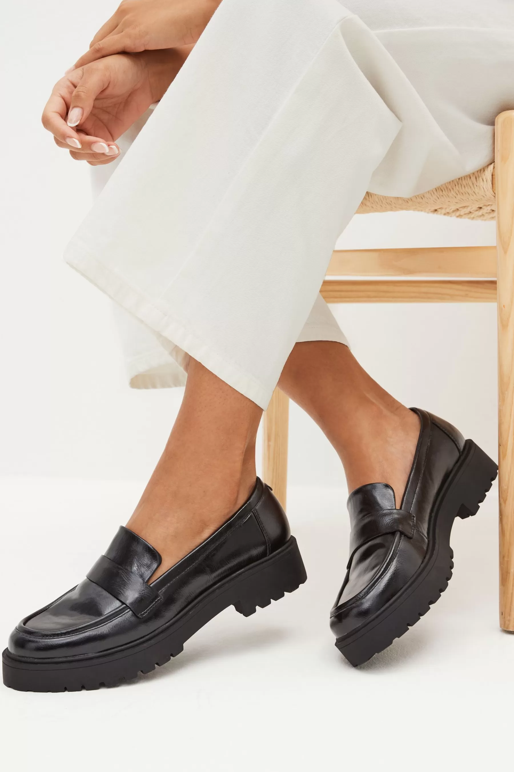 Next Flat-Forever Comfort® Chunky Loafers Black