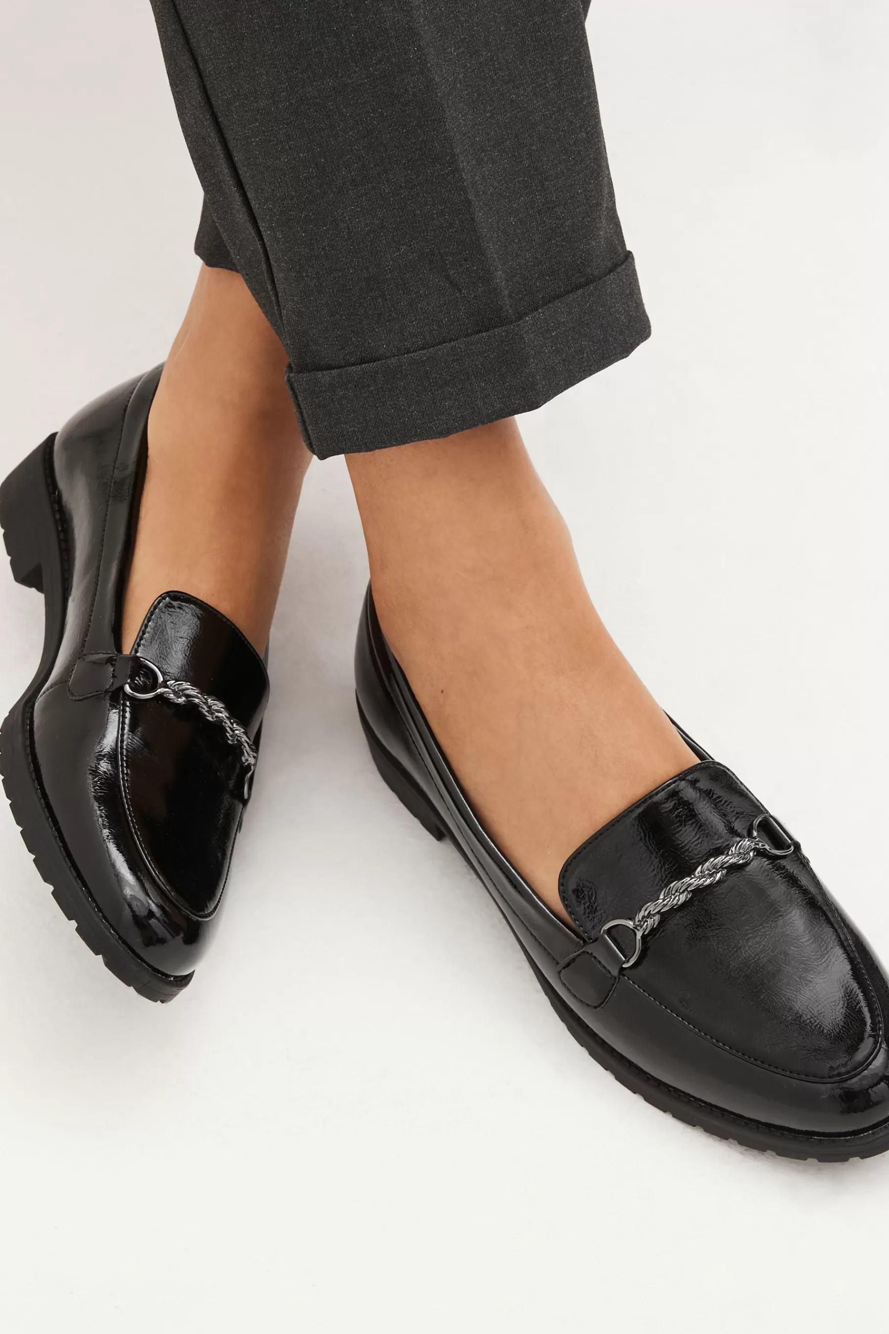 Next Flat-Forever Comfort® Hardware Loafers Black