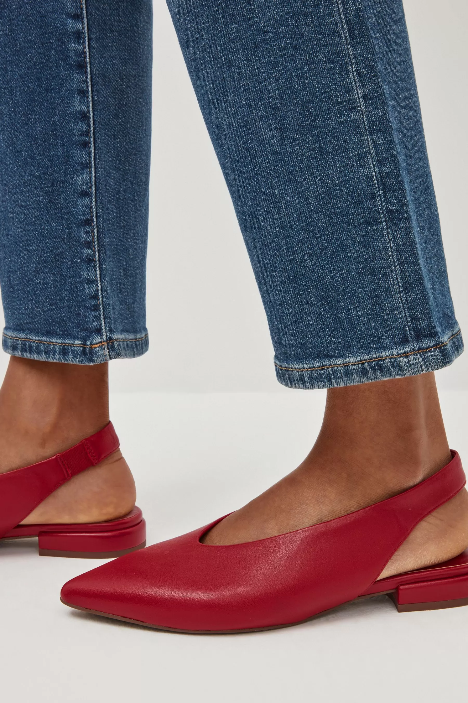 Next Flat-Forever Comfort® Leather Flat Slingbacks Red