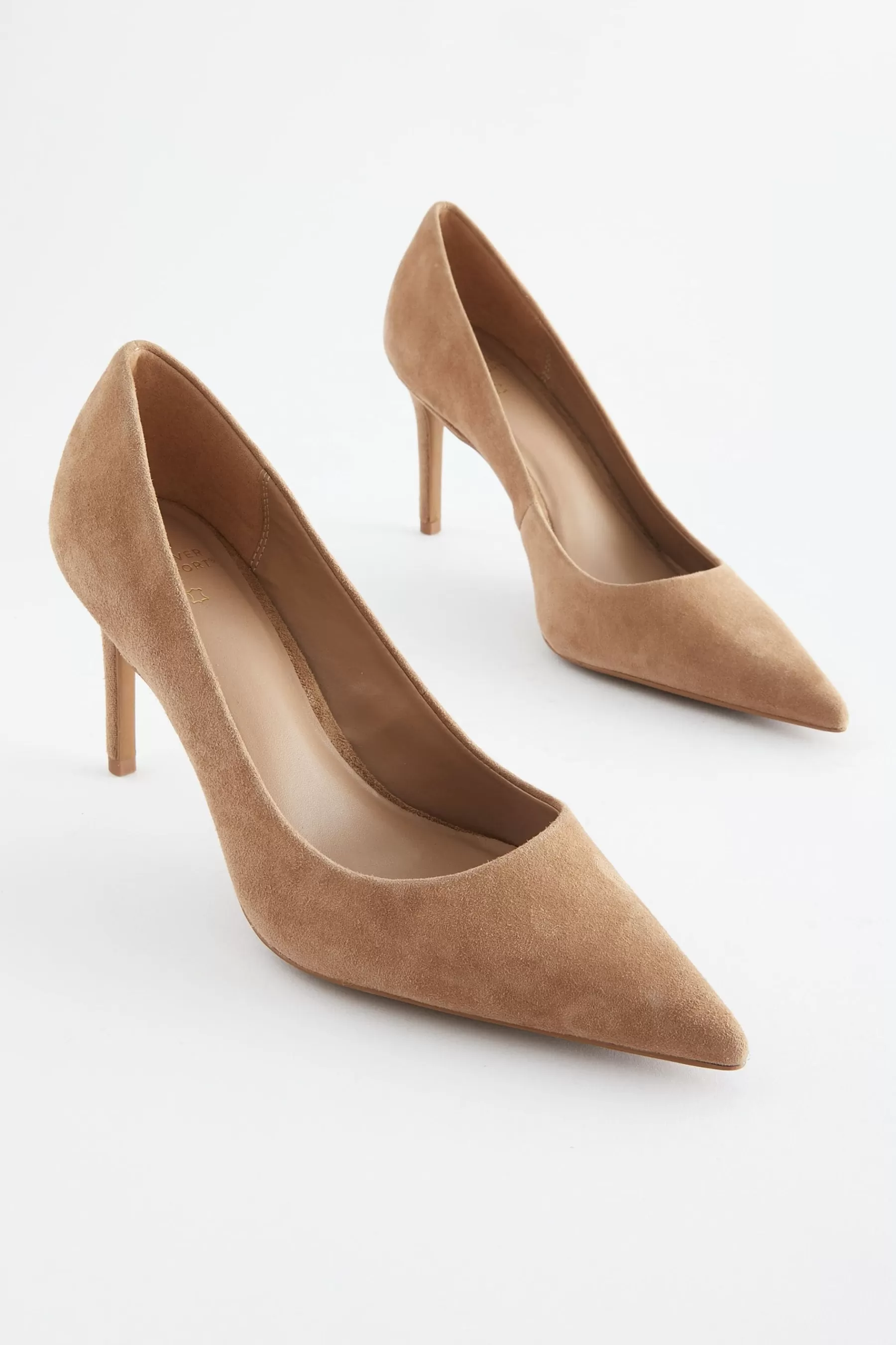 Next Heels | Forever Comfort® Leather Mid Court Shoes Camel