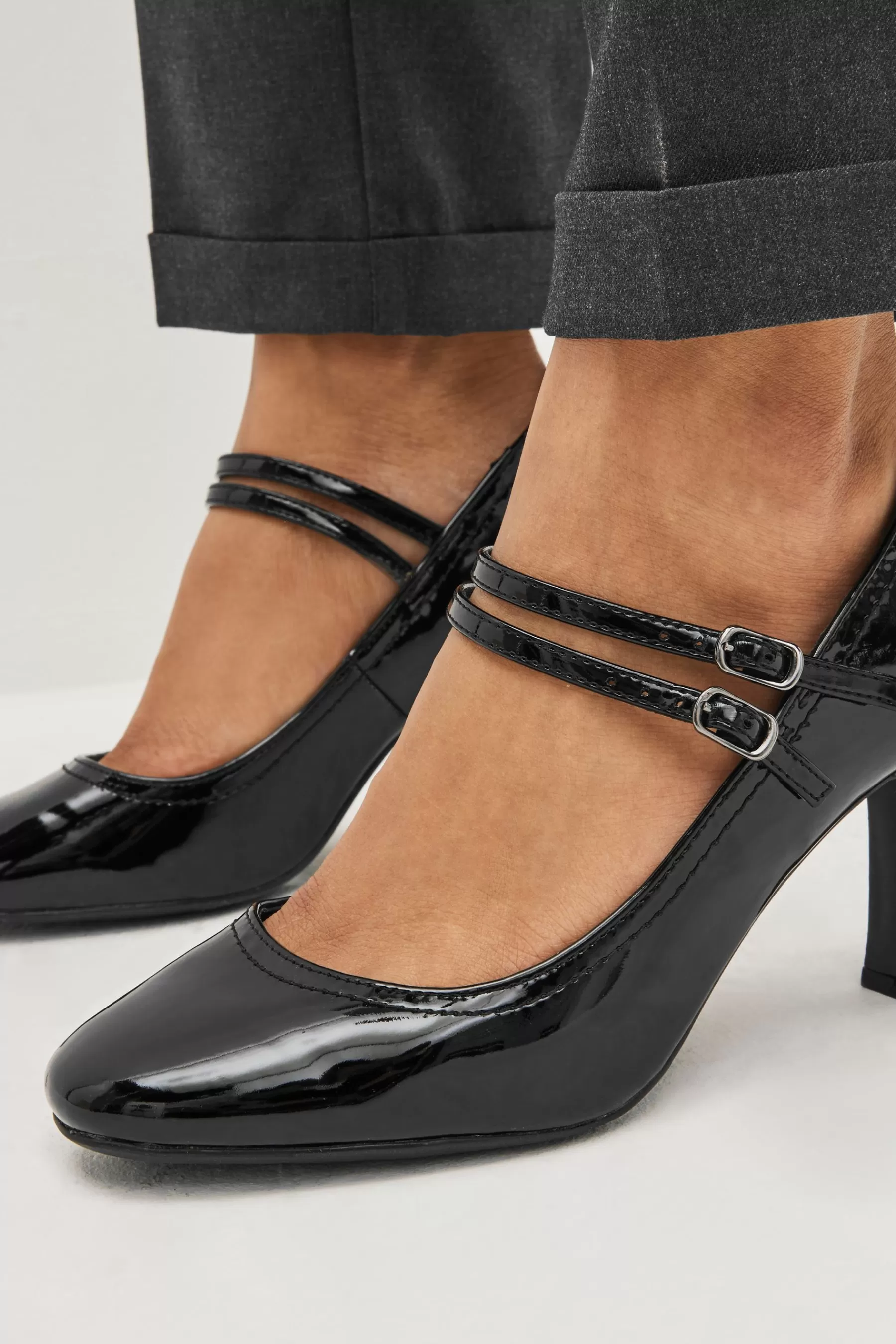 Next Heels | Forever Comfort® Mary Jane Shoes Black Patent