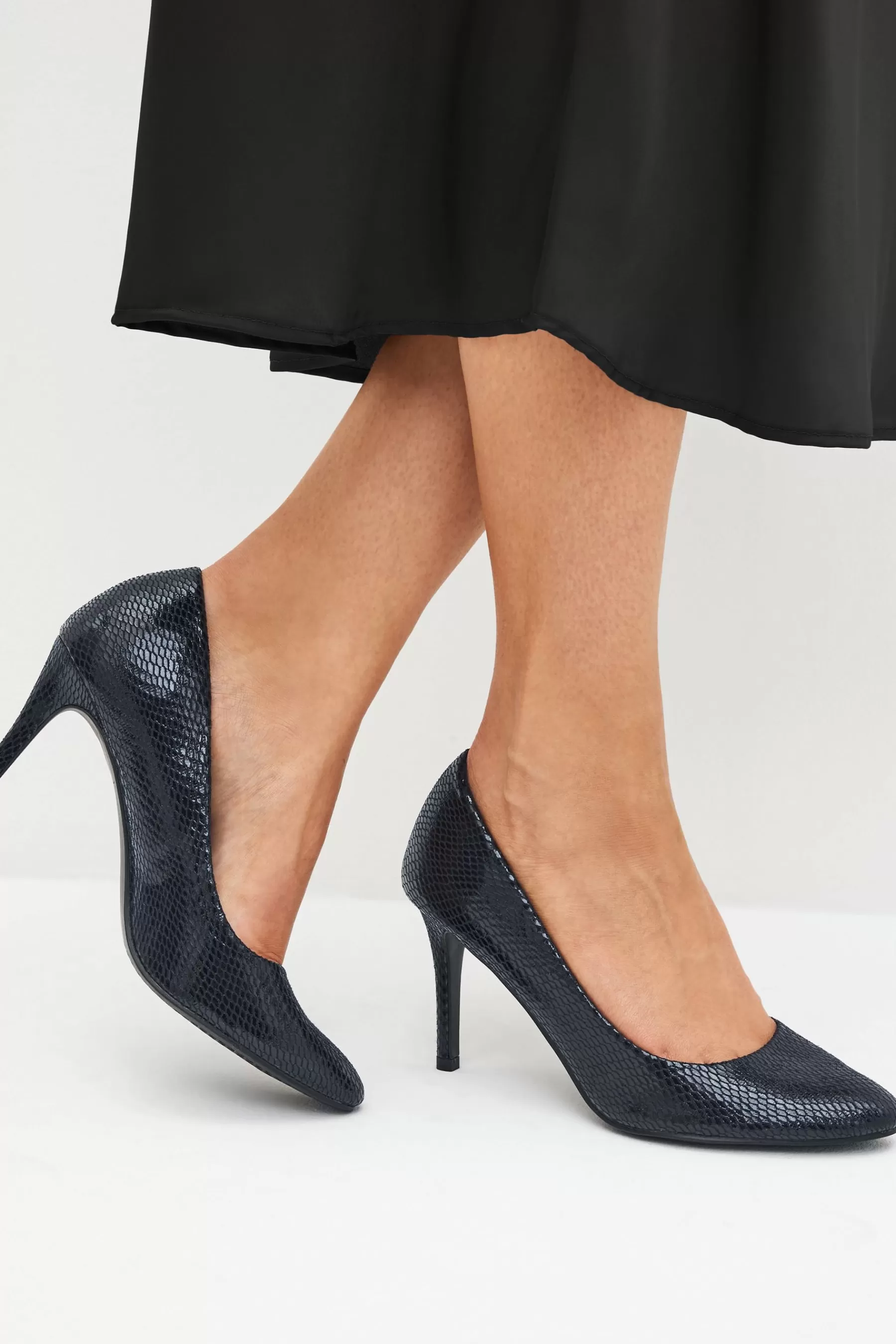 Next Heels | Forever Comfort® Round Toe Court Shoes Navy Blue