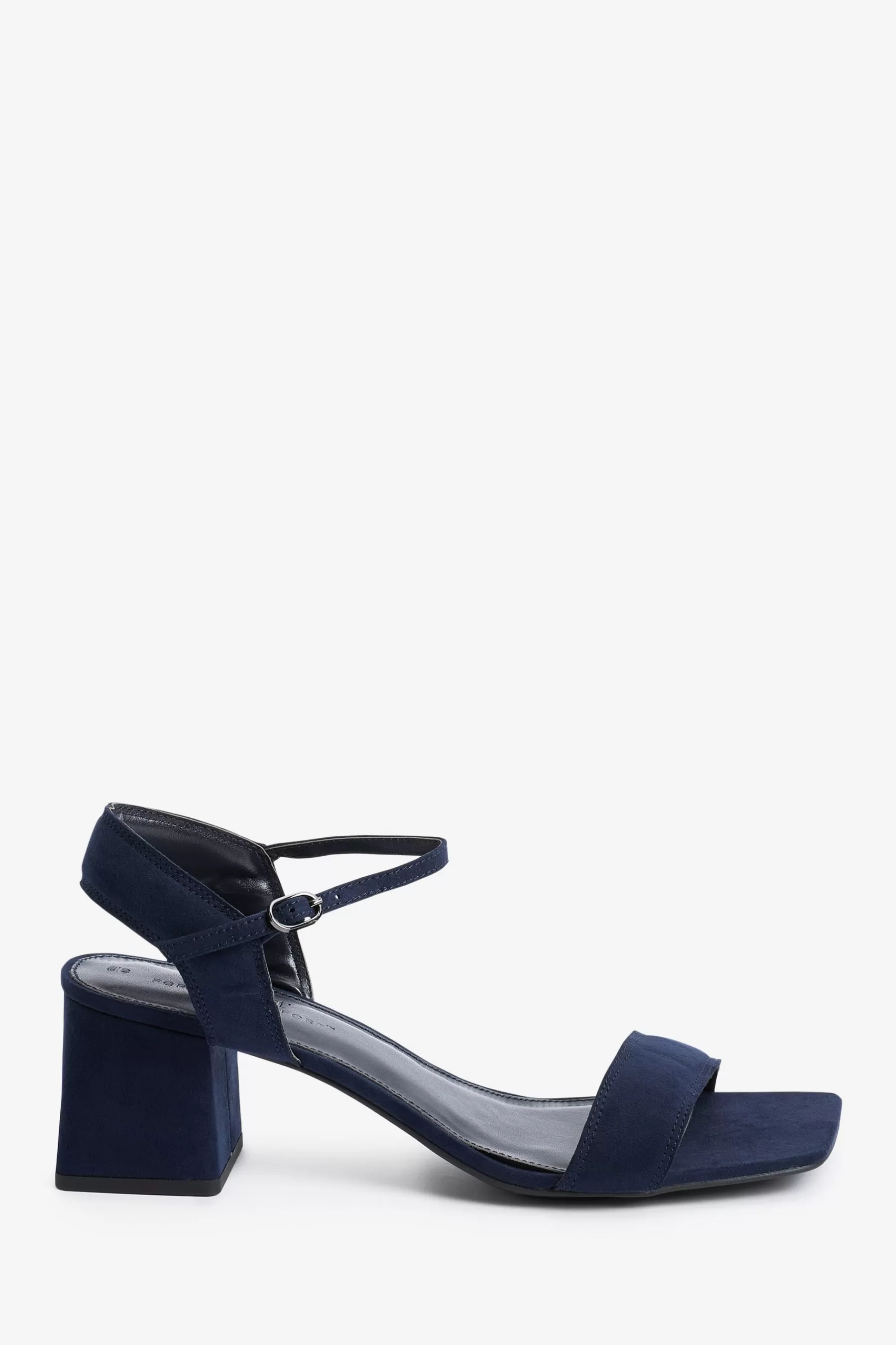 Next Sandals | Forever Comfort® Simple Block Heel Sandals Navy Blue