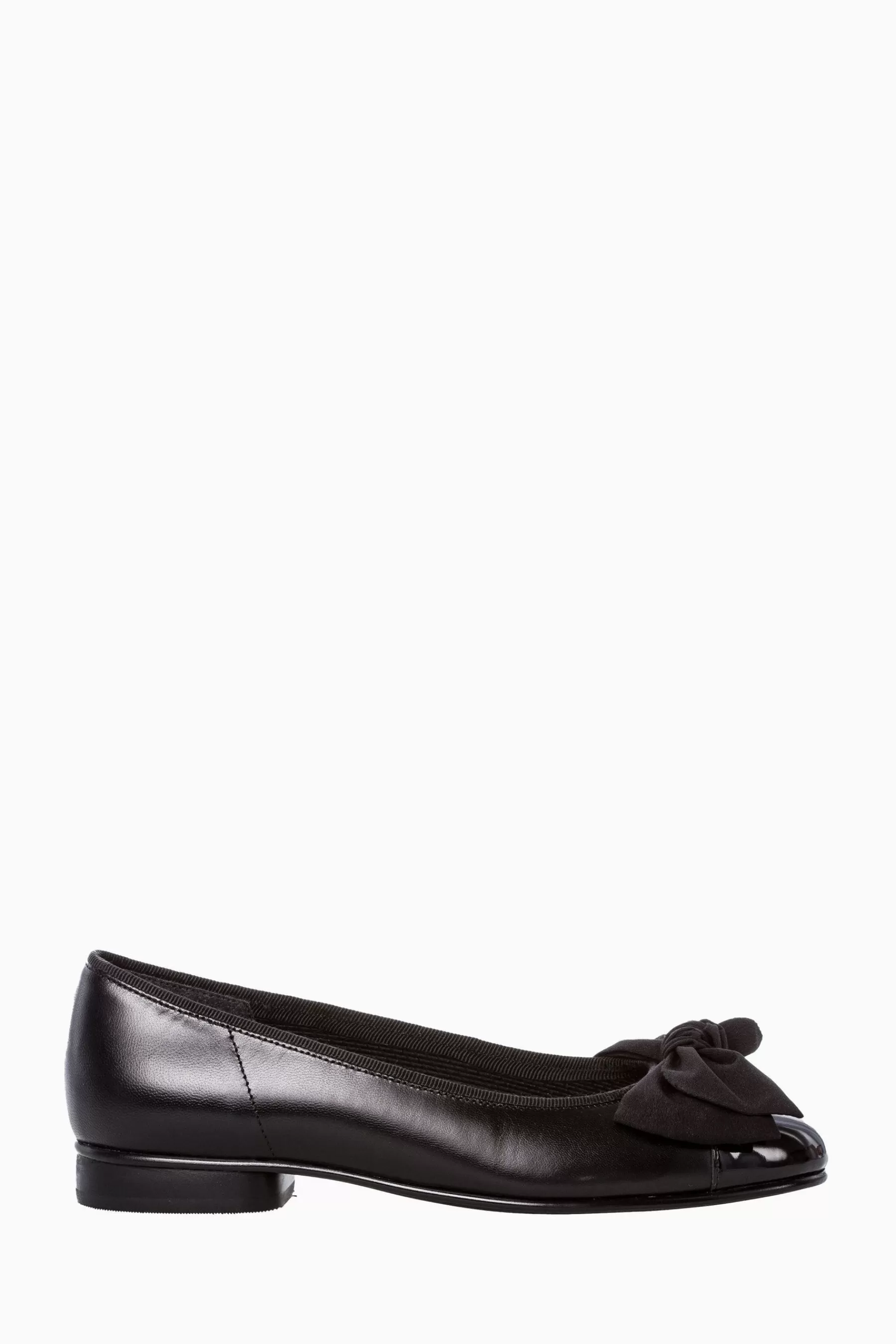 Gabor Flat- Amy Patent Leather Dress Court Shoes Black