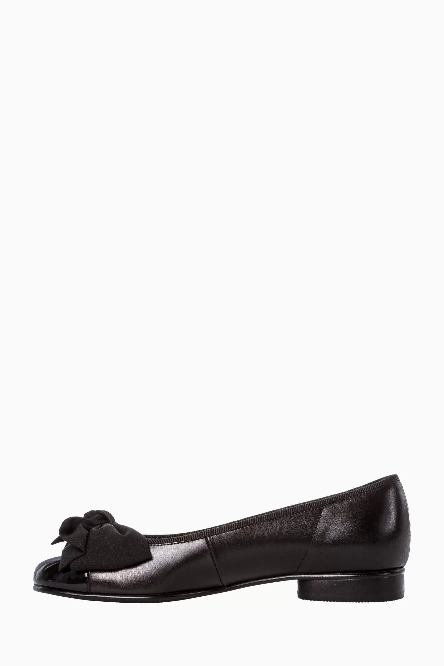 Gabor Flat- Amy Patent Leather Dress Court Shoes Black