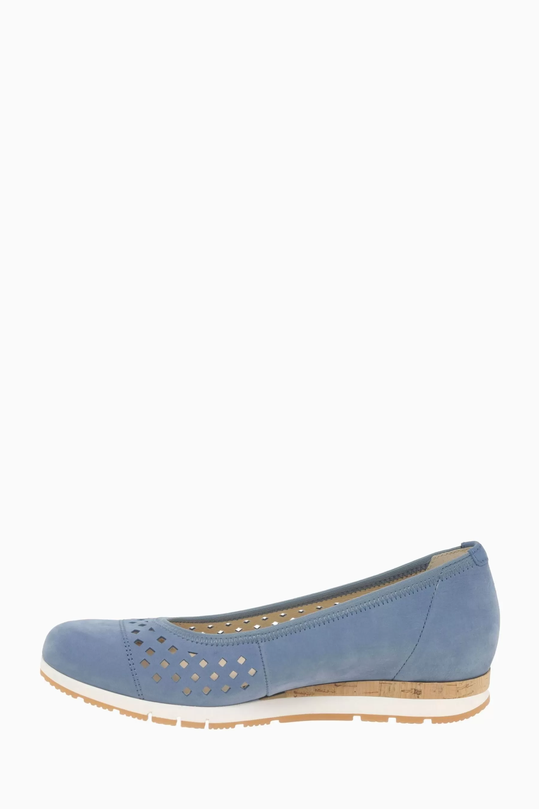 Gabor Flat | Berry Heaven Nubuck Casual Shoes Blue